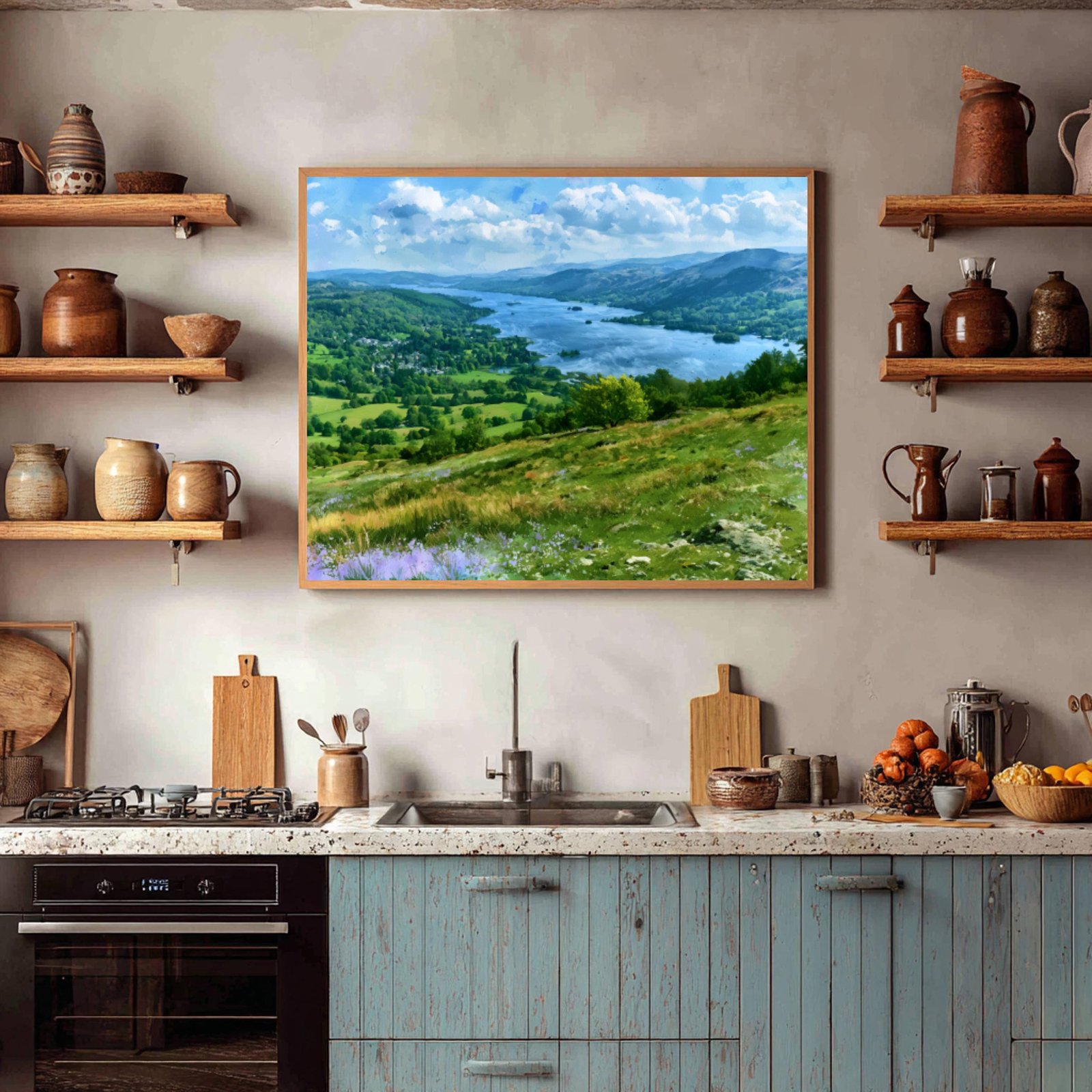 Lake Windermere Cumbria England Watercolor Print: UK Travel Art Poster - Image 7