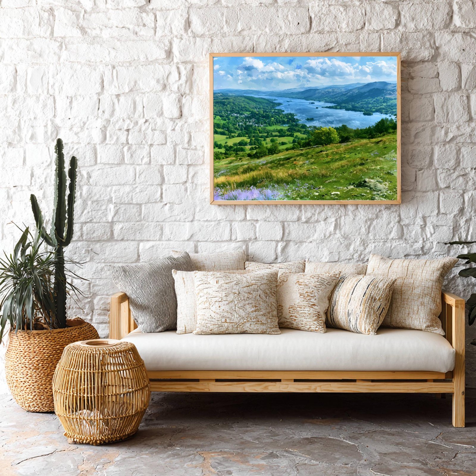 Lake Windermere Cumbria England Watercolor Print: UK Travel Art Poster - Image 9