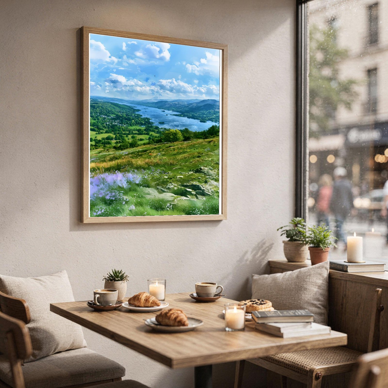 Lake Windermere Cumbria England Watercolor Print: UK Travel Art Poster - Image 3