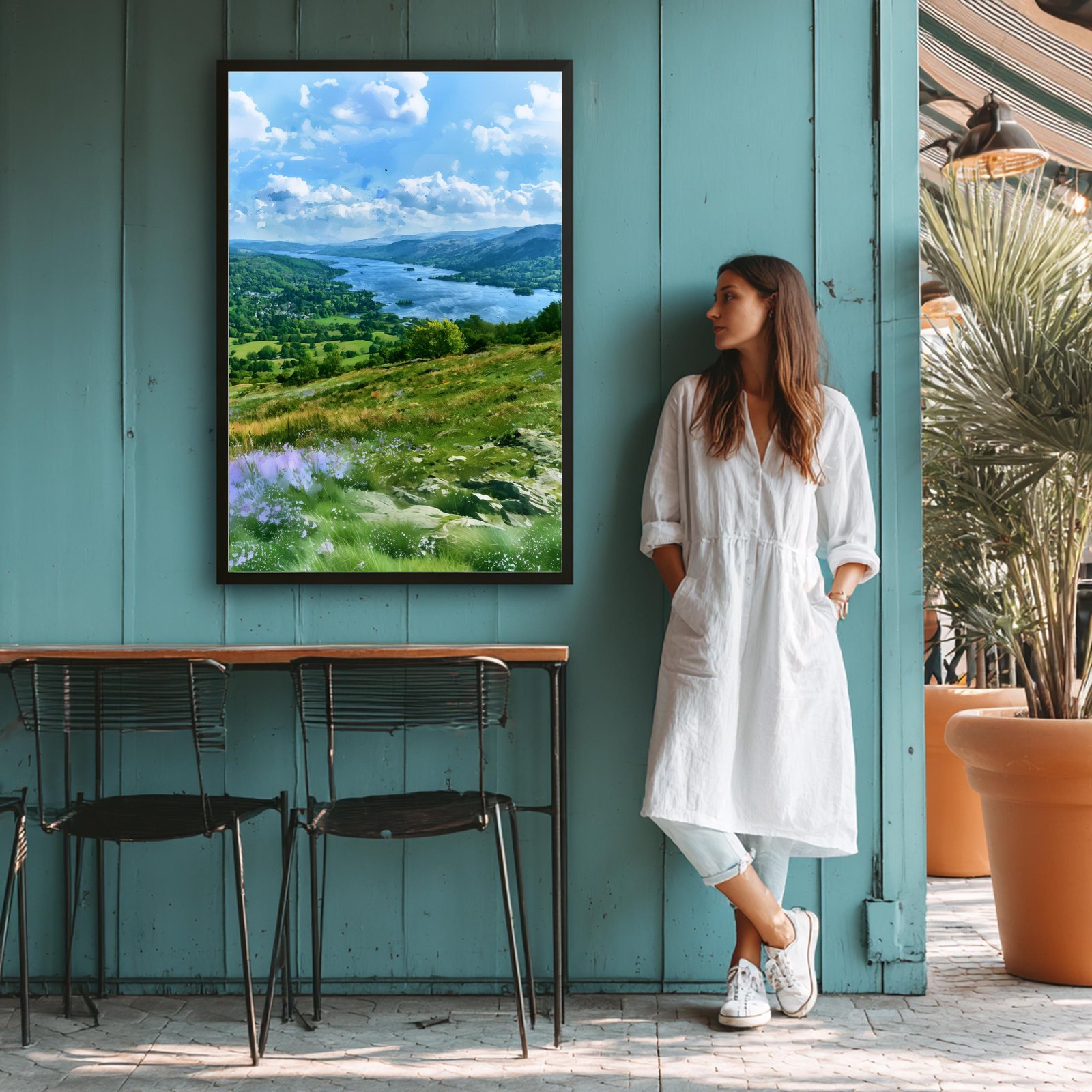 Lake Windermere Cumbria England Watercolor Print: UK Travel Art Poster - Image 9