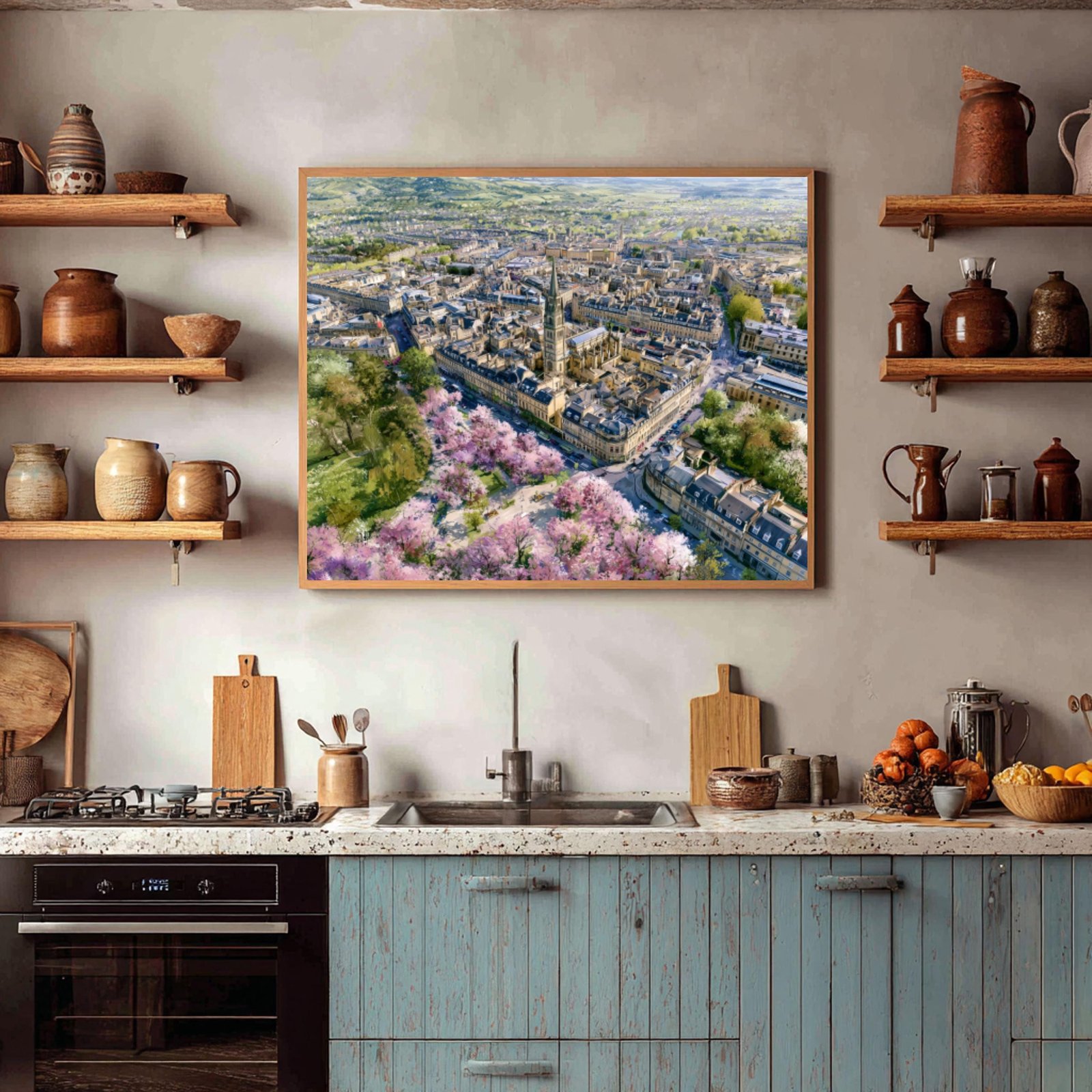 Bath Somerset England Watercolor Print: UK Travel Art Poster - Image 7