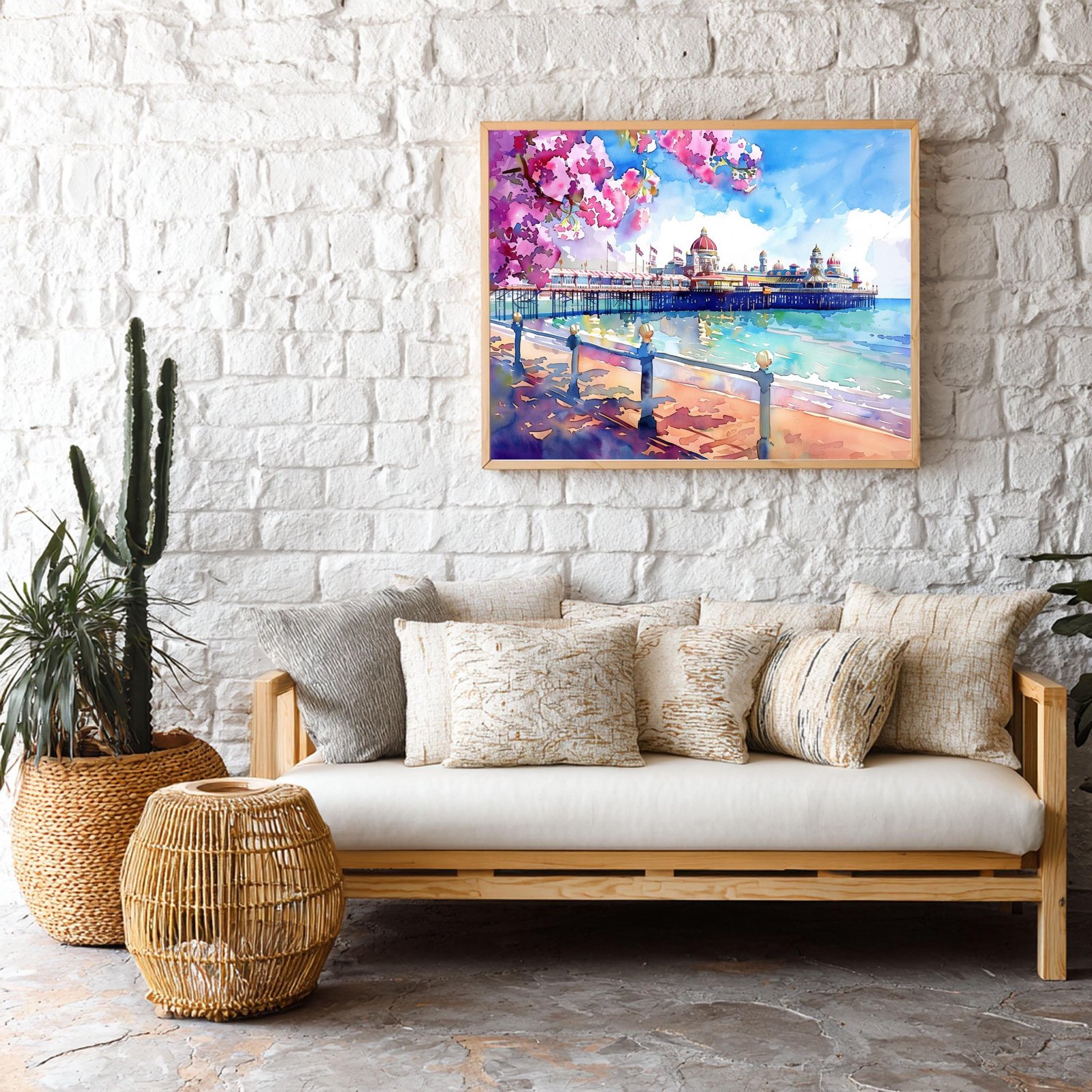 Brighton East Sussex England Watercolor Print: UK Travel Art Poster - Image 9