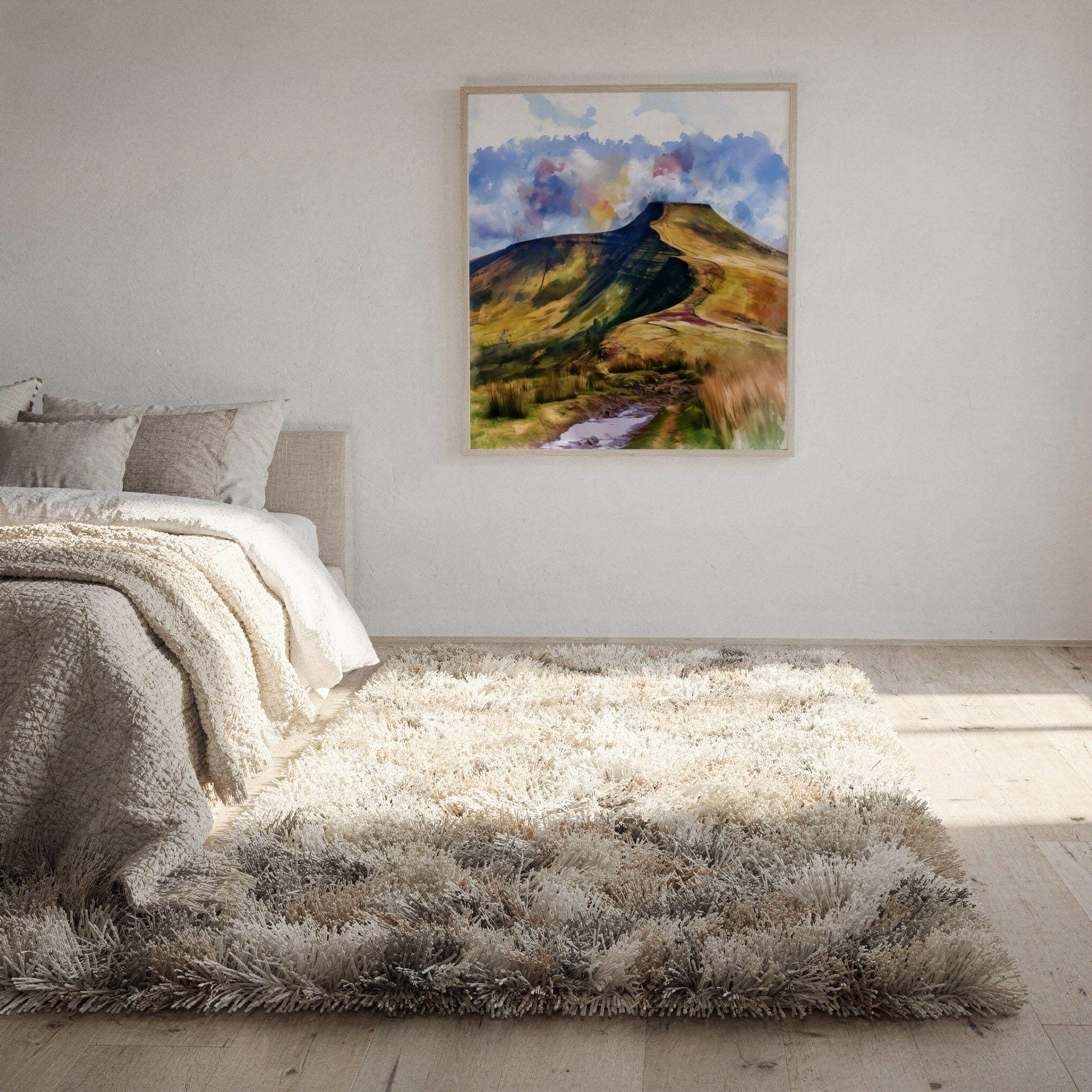 Brecon Beacons National Park Wales UK Watercolor Print: Square Travel Art Poster Square - Image 10
