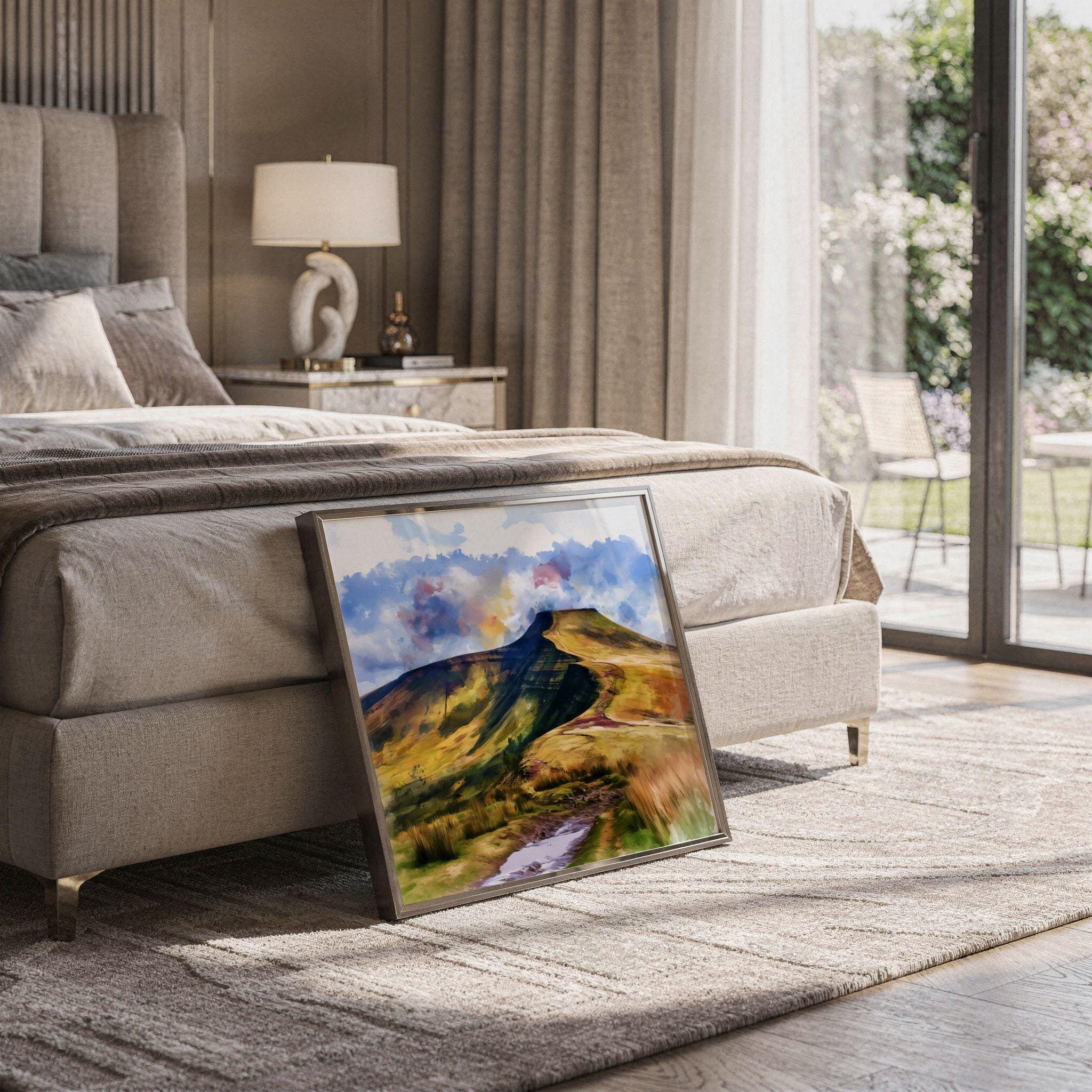 Brecon Beacons National Park Wales UK Watercolor Print: Square Travel Art Poster Square - Image 5