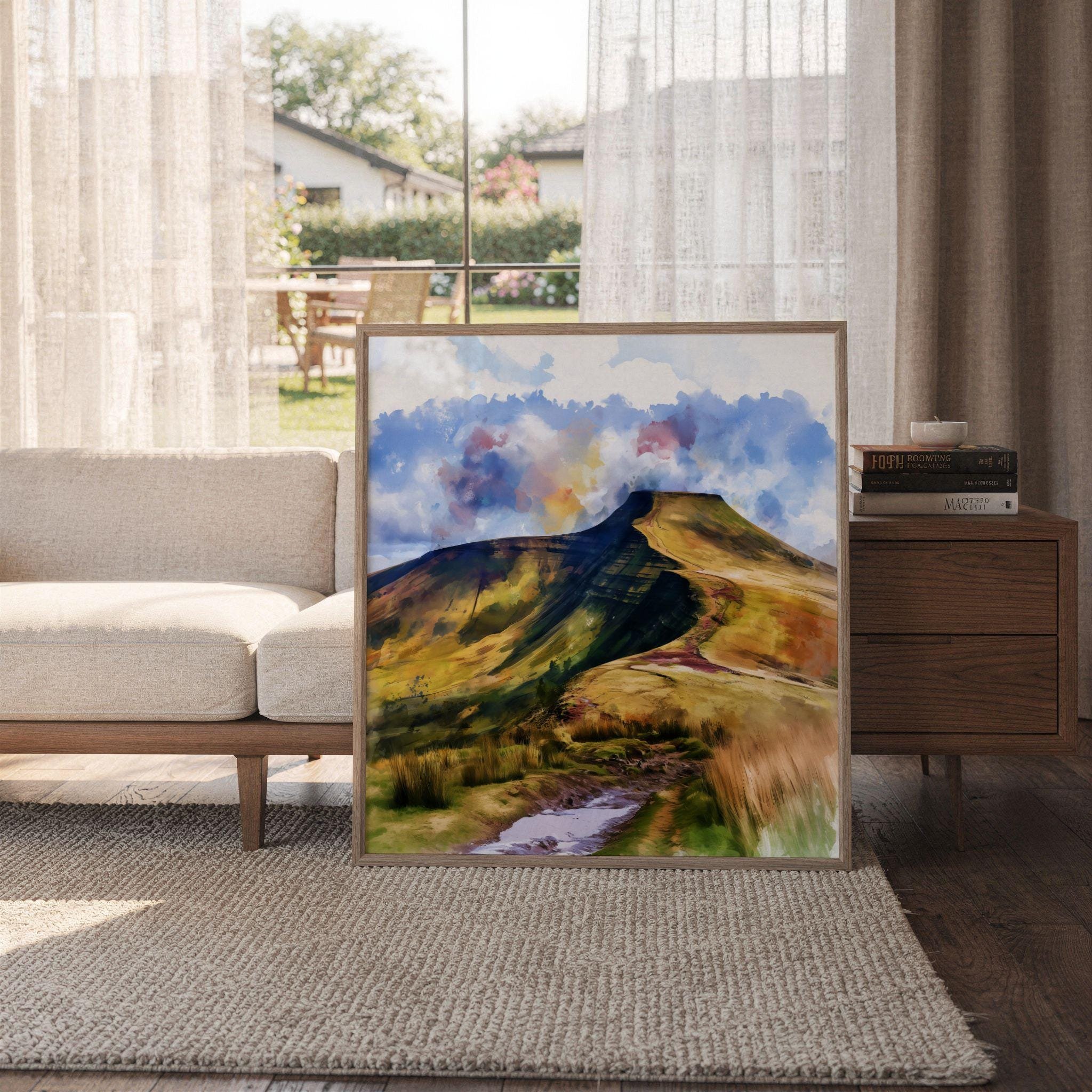 Brecon Beacons National Park Wales UK Watercolor Print: Square Travel Art Poster Square - Image 6
