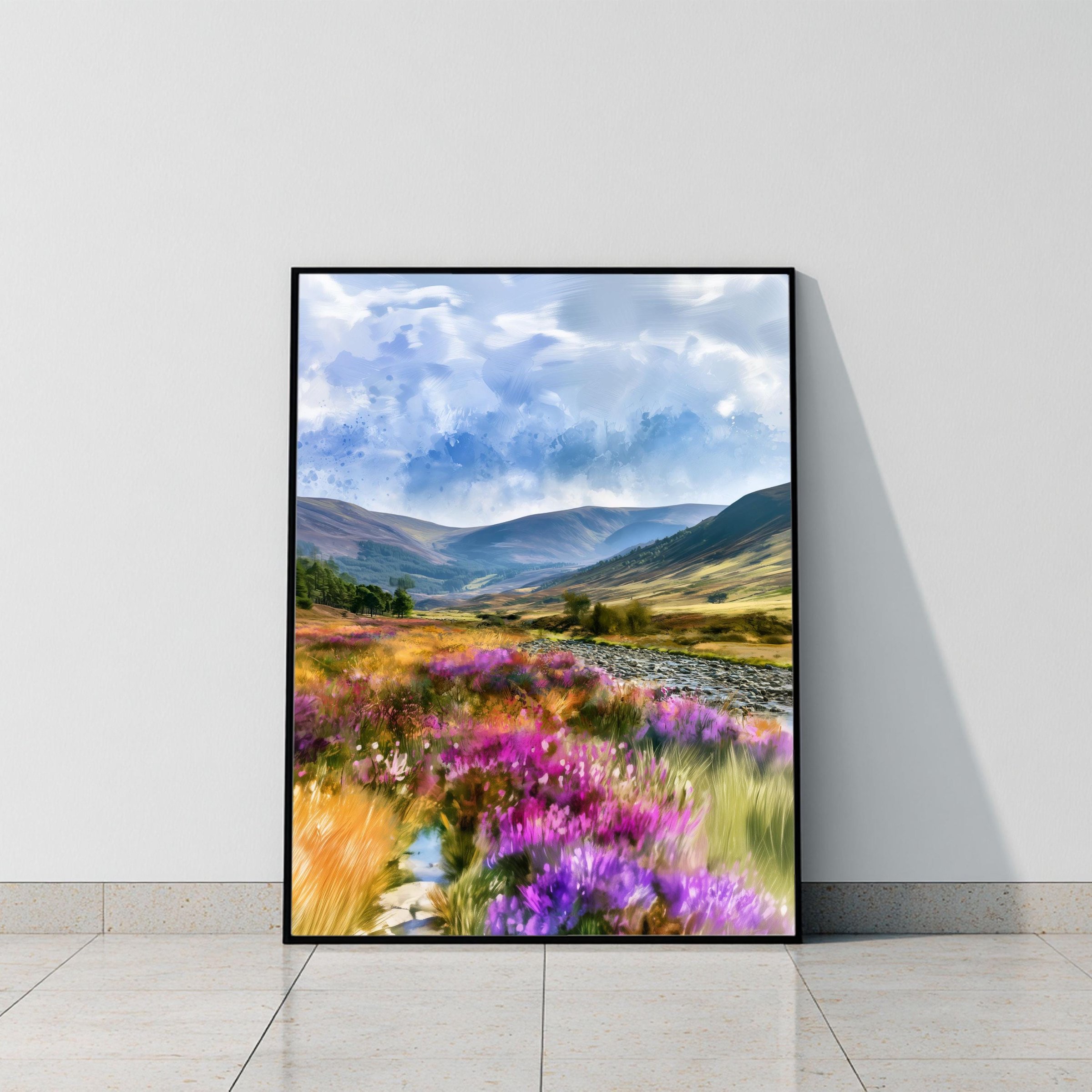 Cairngorms National Park Scotland UK Watercolor Print: UK Travel Art Poster - Image 6