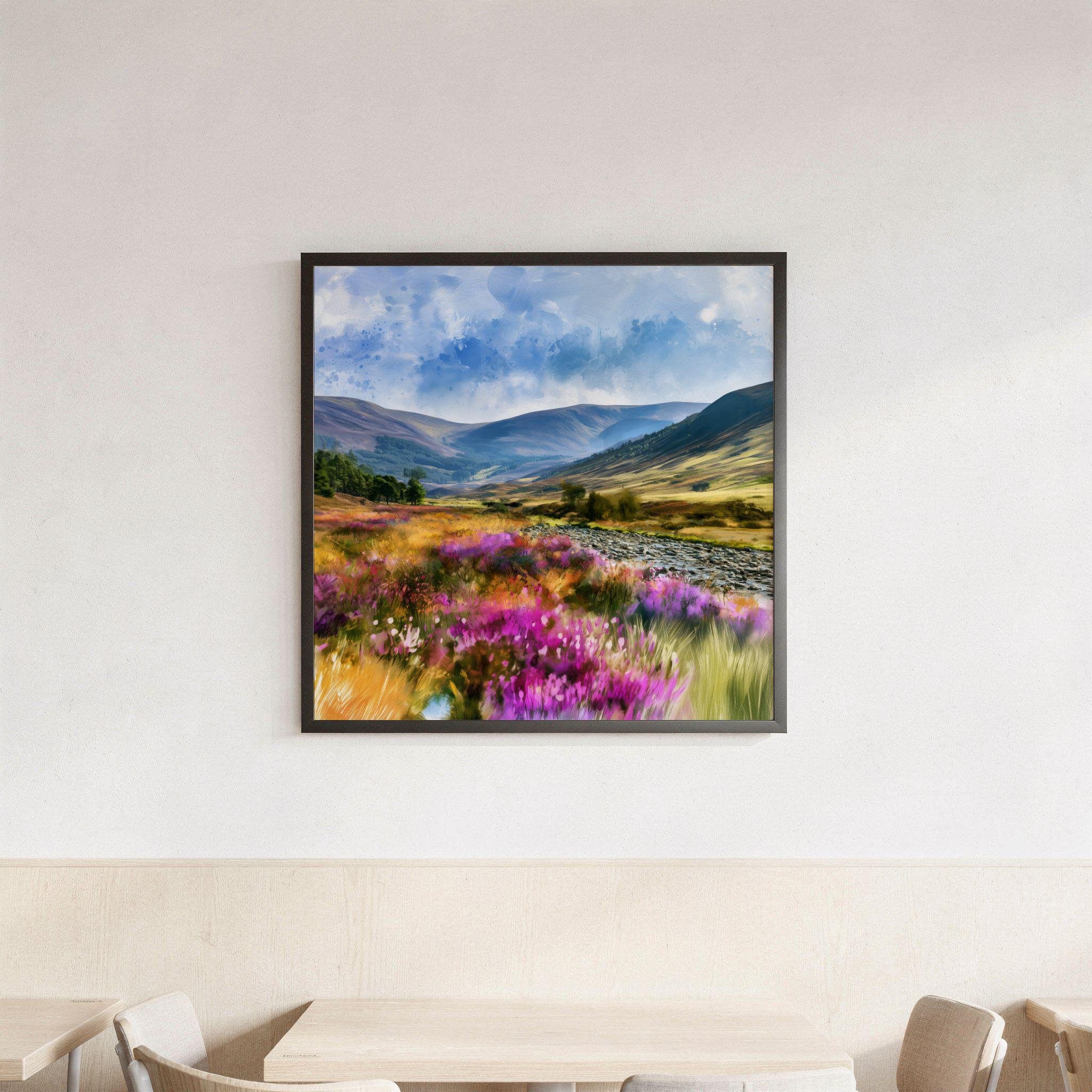 Cairngorms National Park Watercolor Print: Scotland Travel Art Poster Square - Image 3