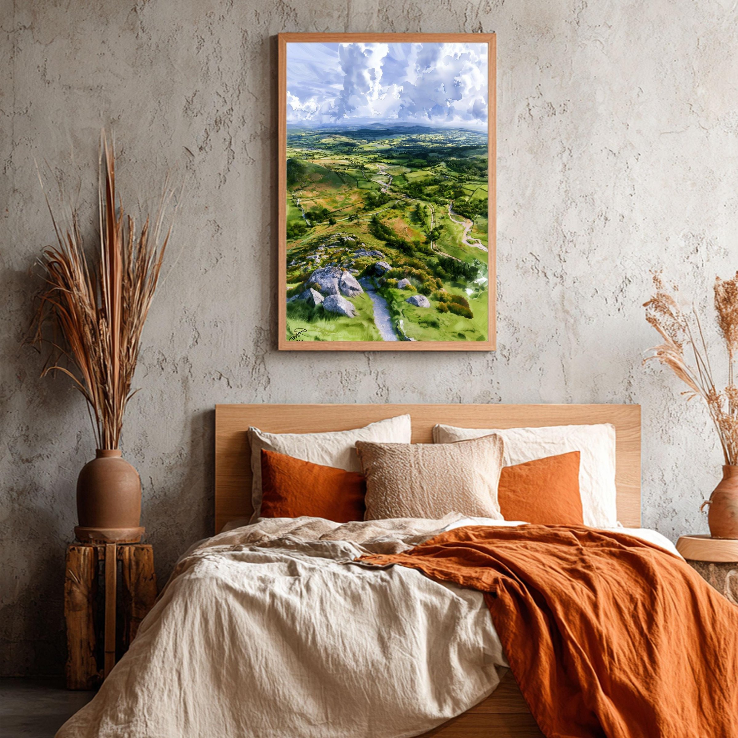 Dartmoor National Park England UK Watercolor Print: UK Travel Art Poster Print - Image 4