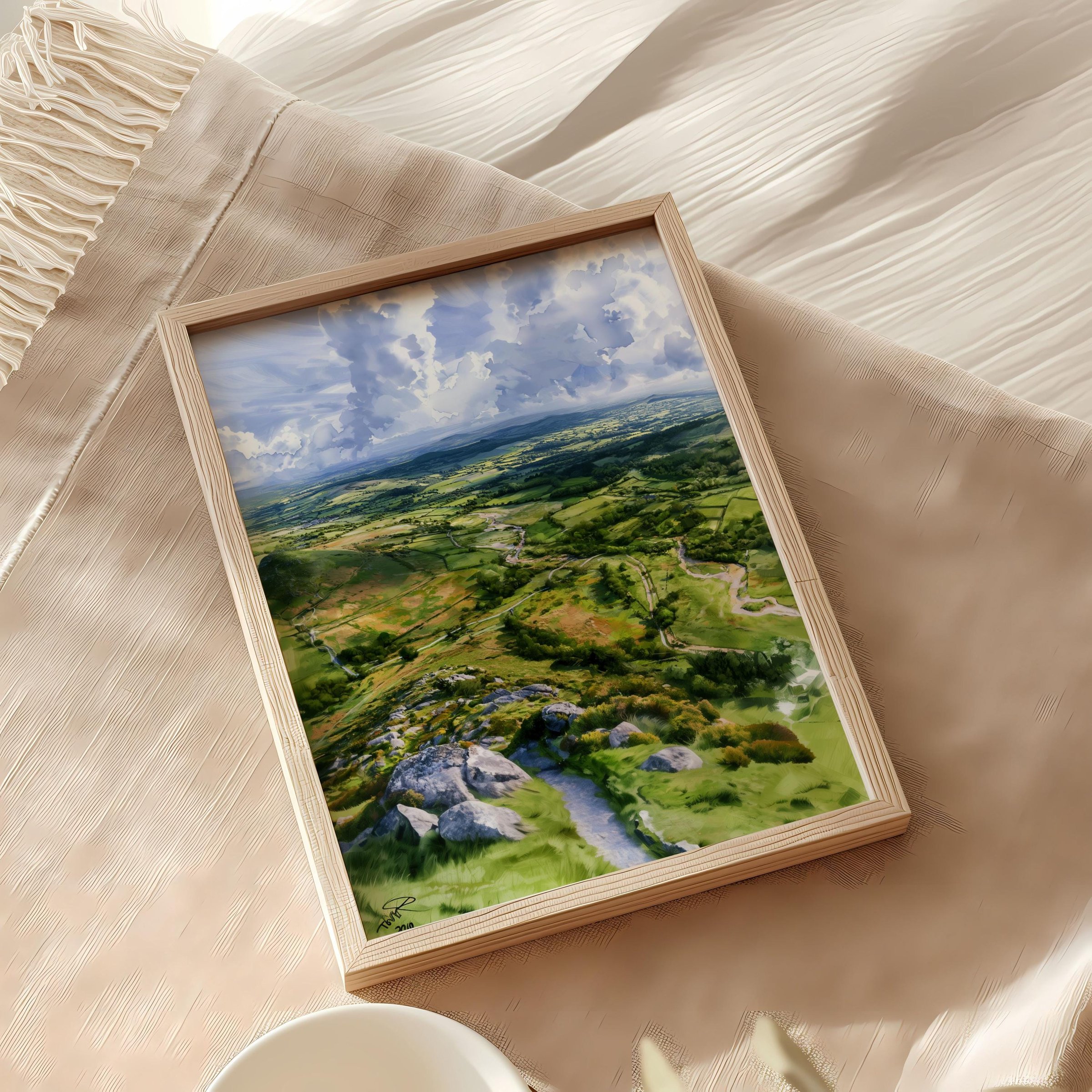 Dartmoor National Park England UK Watercolor Print: UK Travel Art Poster Print - Image 8