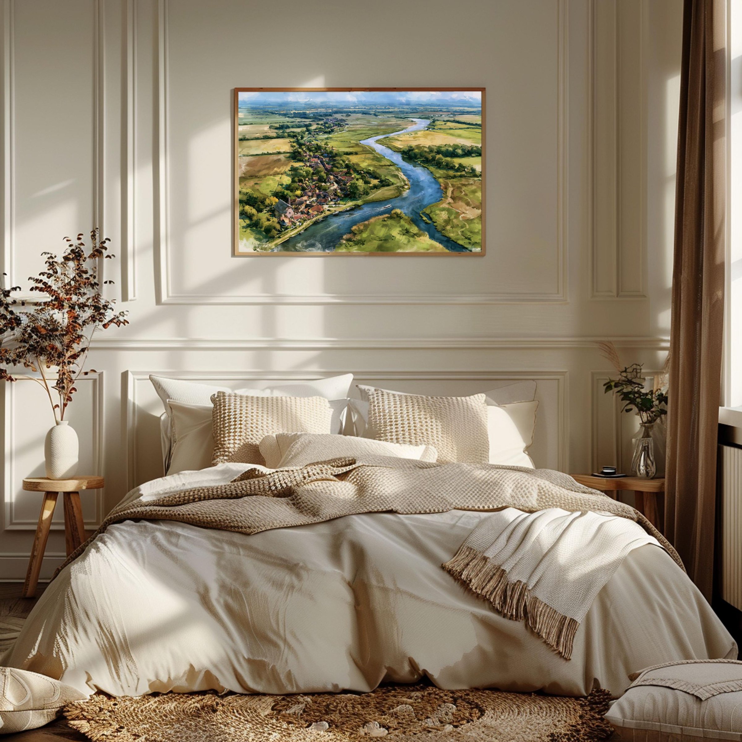 Norfolk Broads National Park England UK Watercolor Print: UK Travel Art Poster - Image 2