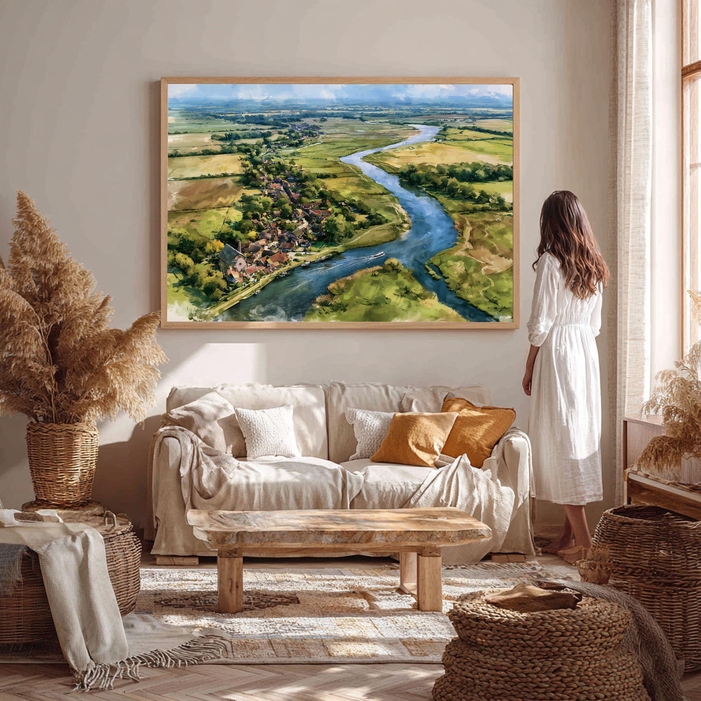 Norfolk Broads National Park England UK Watercolor Print: UK Travel Art Poster - Image 5
