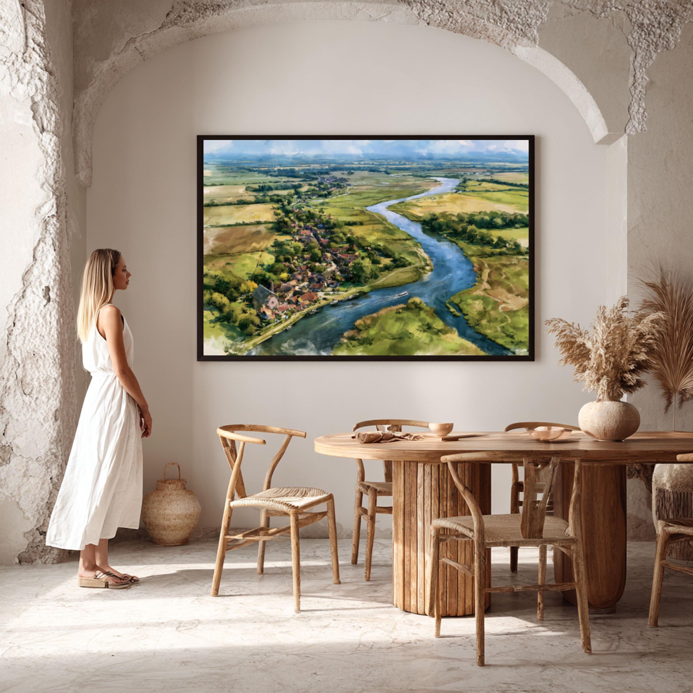 Norfolk Broads National Park England UK Watercolor Print: UK Travel Art Poster - Image 6