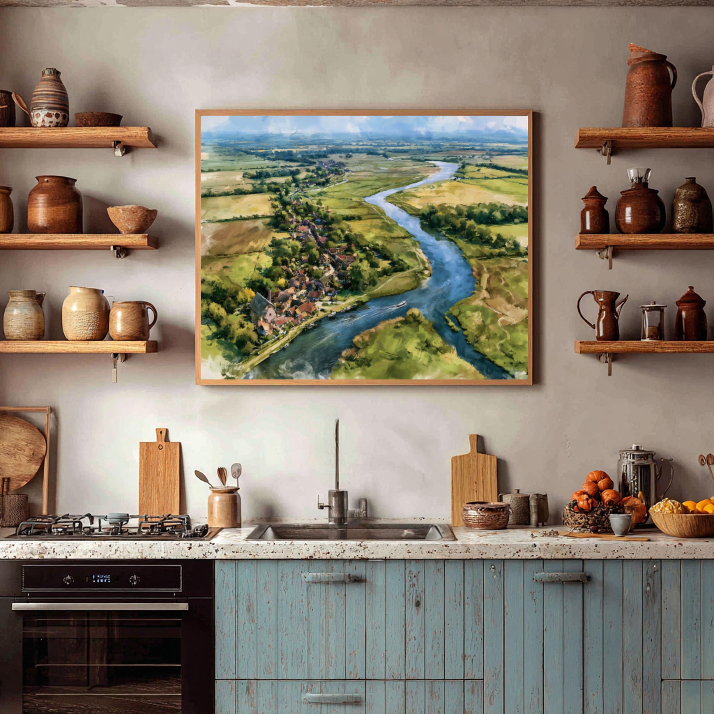 Norfolk Broads National Park England UK Watercolor Print: UK Travel Art Poster - Image 7