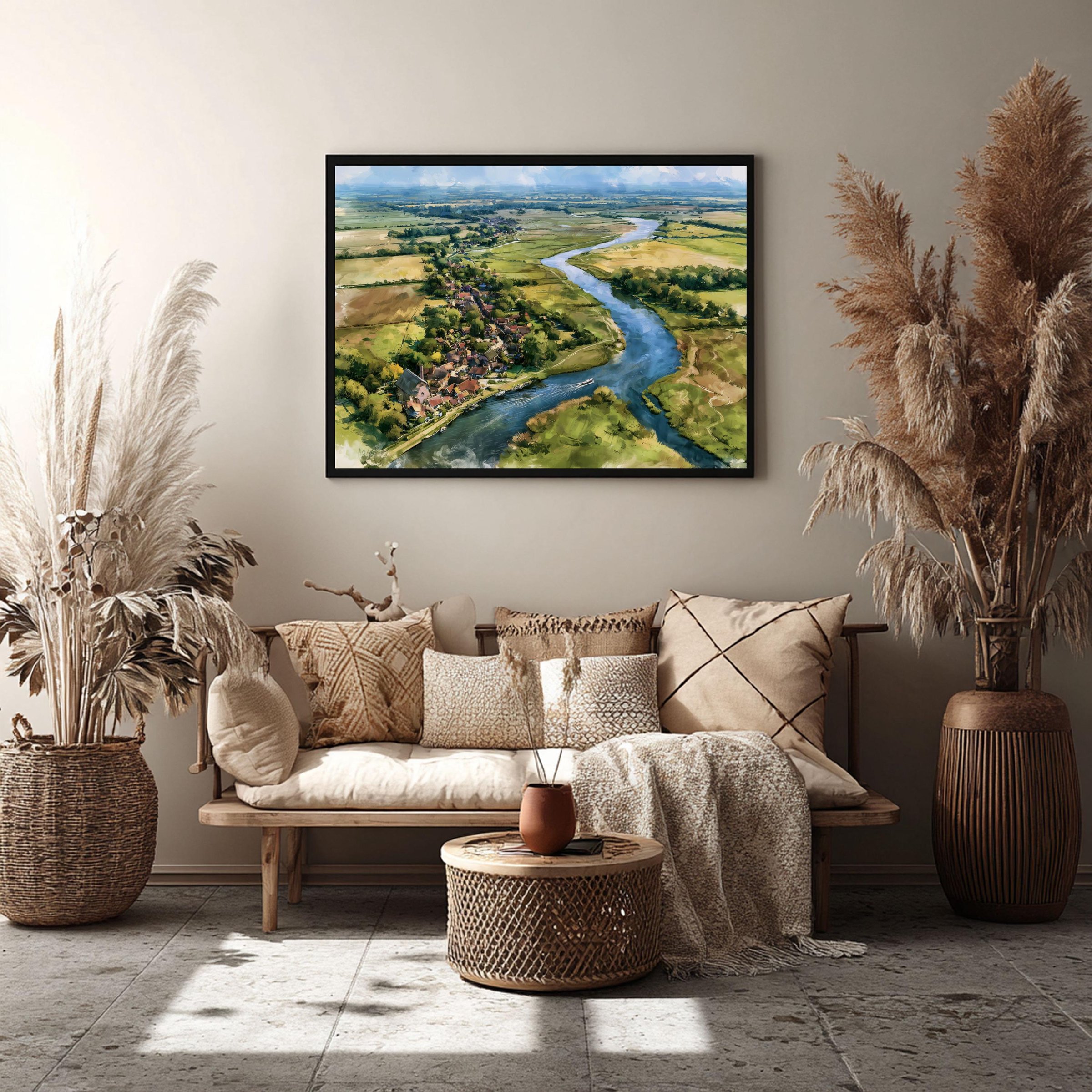 Norfolk Broads National Park England UK Watercolor Print: UK Travel Art Poster - Image 8