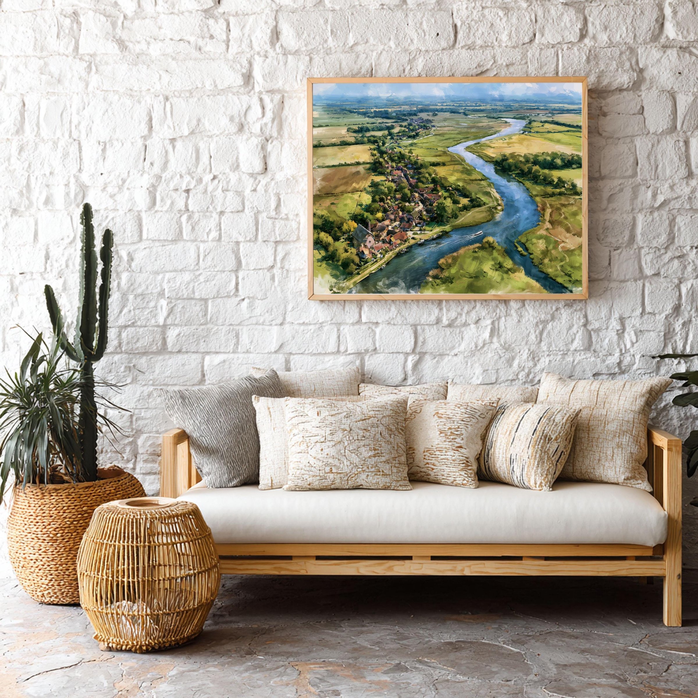 Norfolk Broads National Park England UK Watercolor Print: UK Travel Art Poster - Image 9
