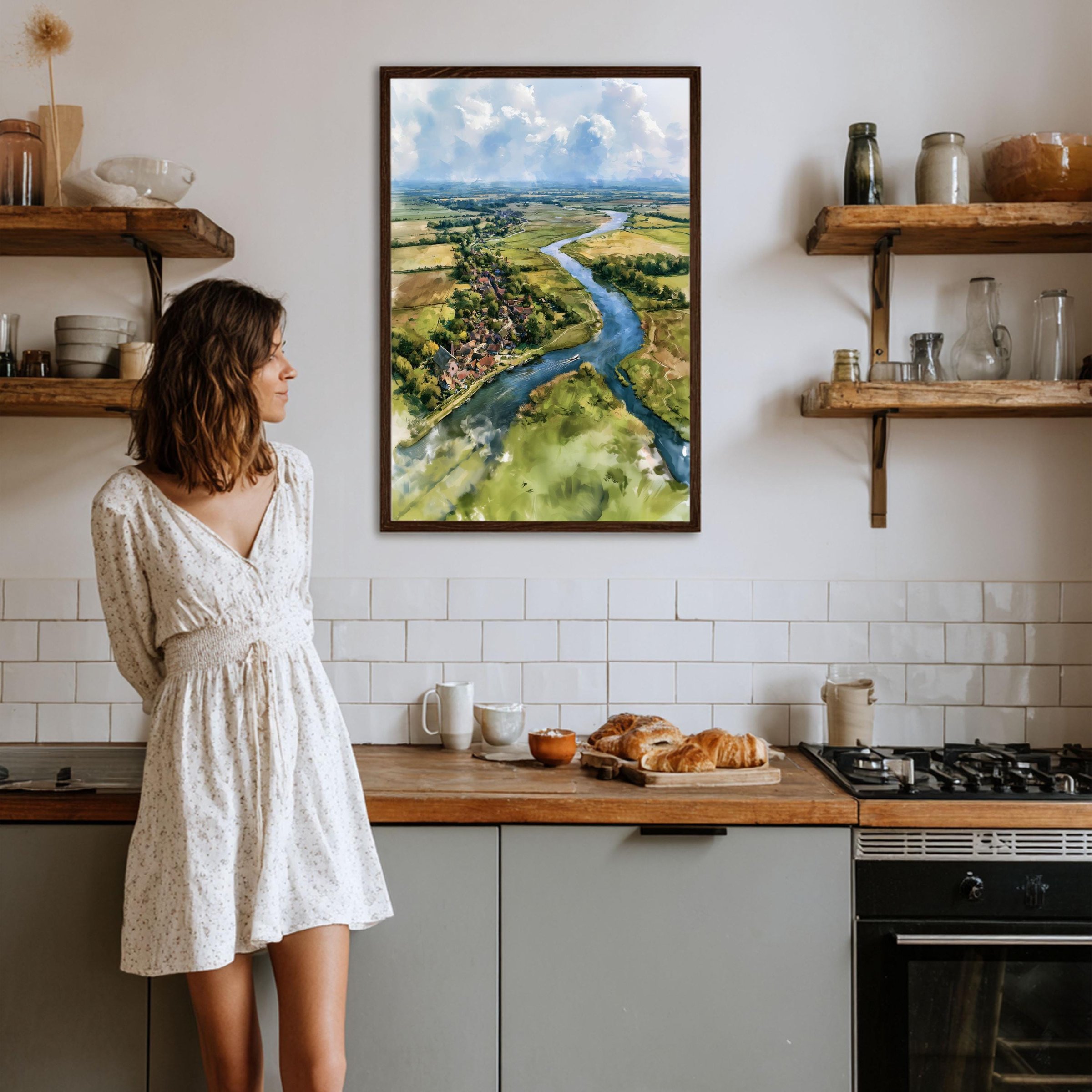 Norfolk Broads National Park England UK Watercolor Print: UK Travel Art Poster - Image 5