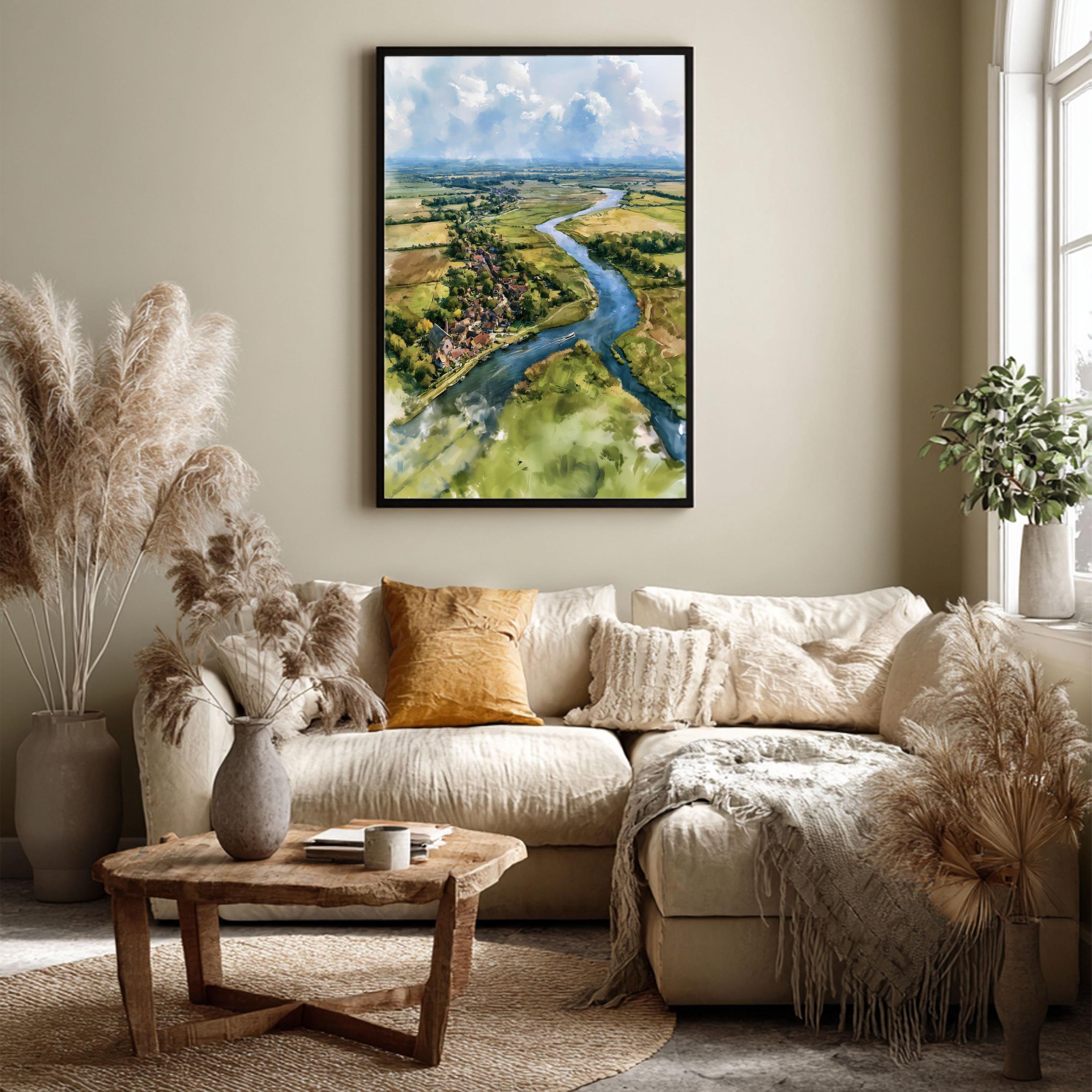 Norfolk Broads National Park England UK Watercolor Print: UK Travel Art Poster - Image 7