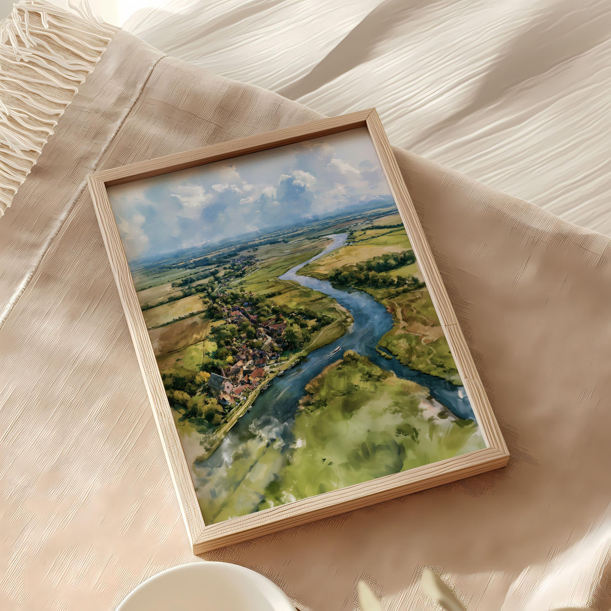 Norfolk Broads National Park England UK Watercolor Print: UK Travel Art Poster - Image 8
