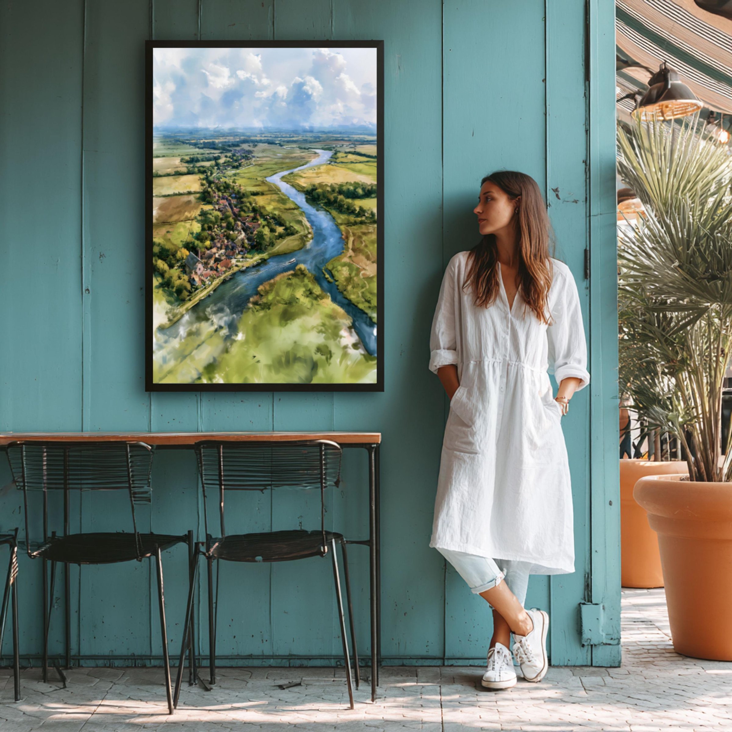 Norfolk Broads National Park England UK Watercolor Print: UK Travel Art Poster - Image 9