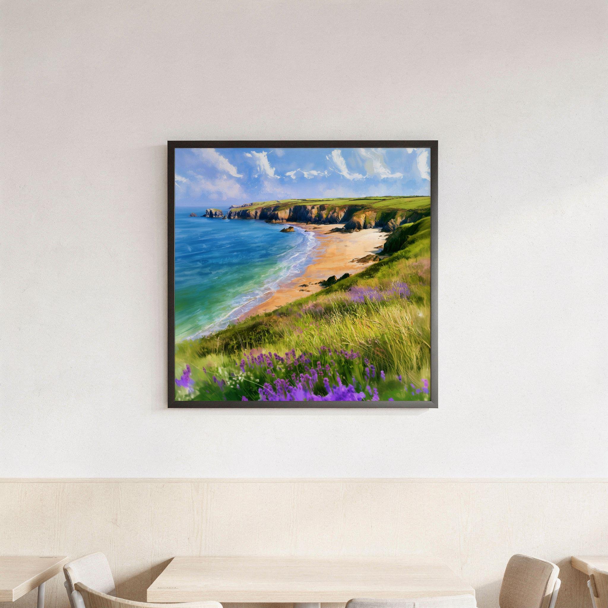 Pembrokeshire Coast National Wales UK Park Watercolor Print: Square Travel Art Poster - Image 3