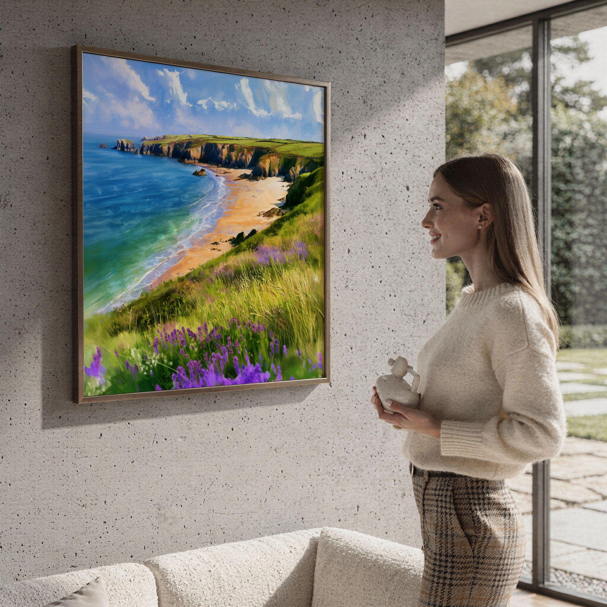 Pembrokeshire Coast National Wales UK Park Watercolor Print: Square Travel Art Poster - Image 4