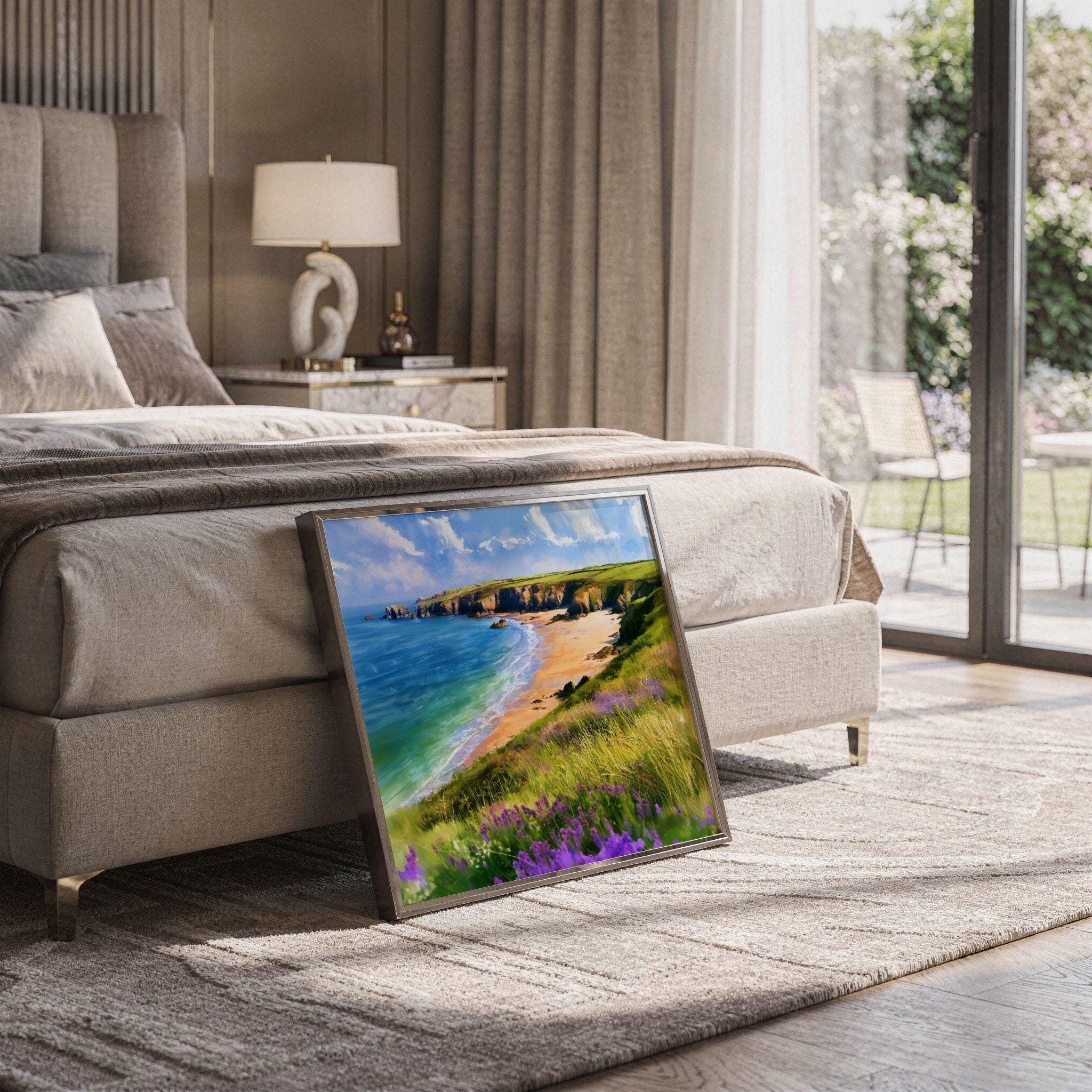 Pembrokeshire Coast National Wales UK Park Watercolor Print: Square Travel Art Poster - Image 5
