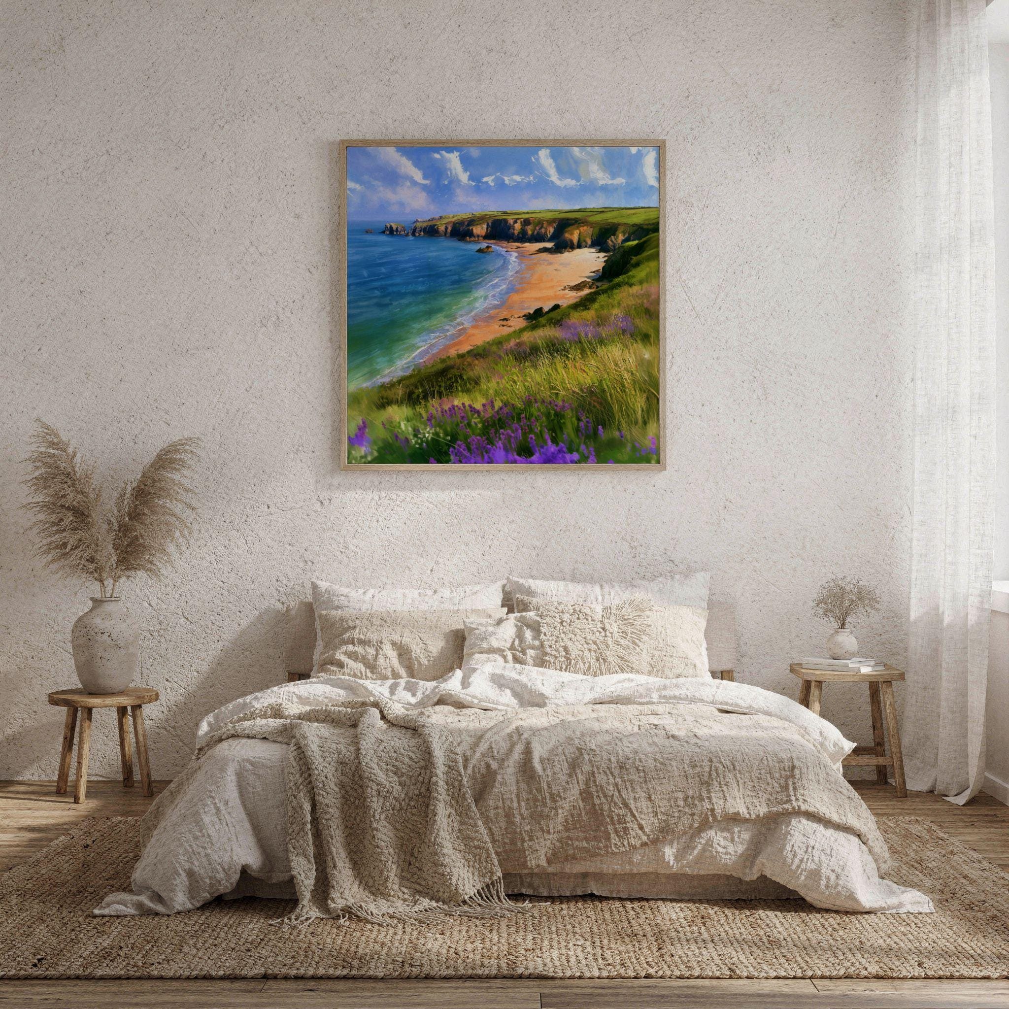 Pembrokeshire Coast National Wales UK Park Watercolor Print: Square Travel Art Poster - Image 9
