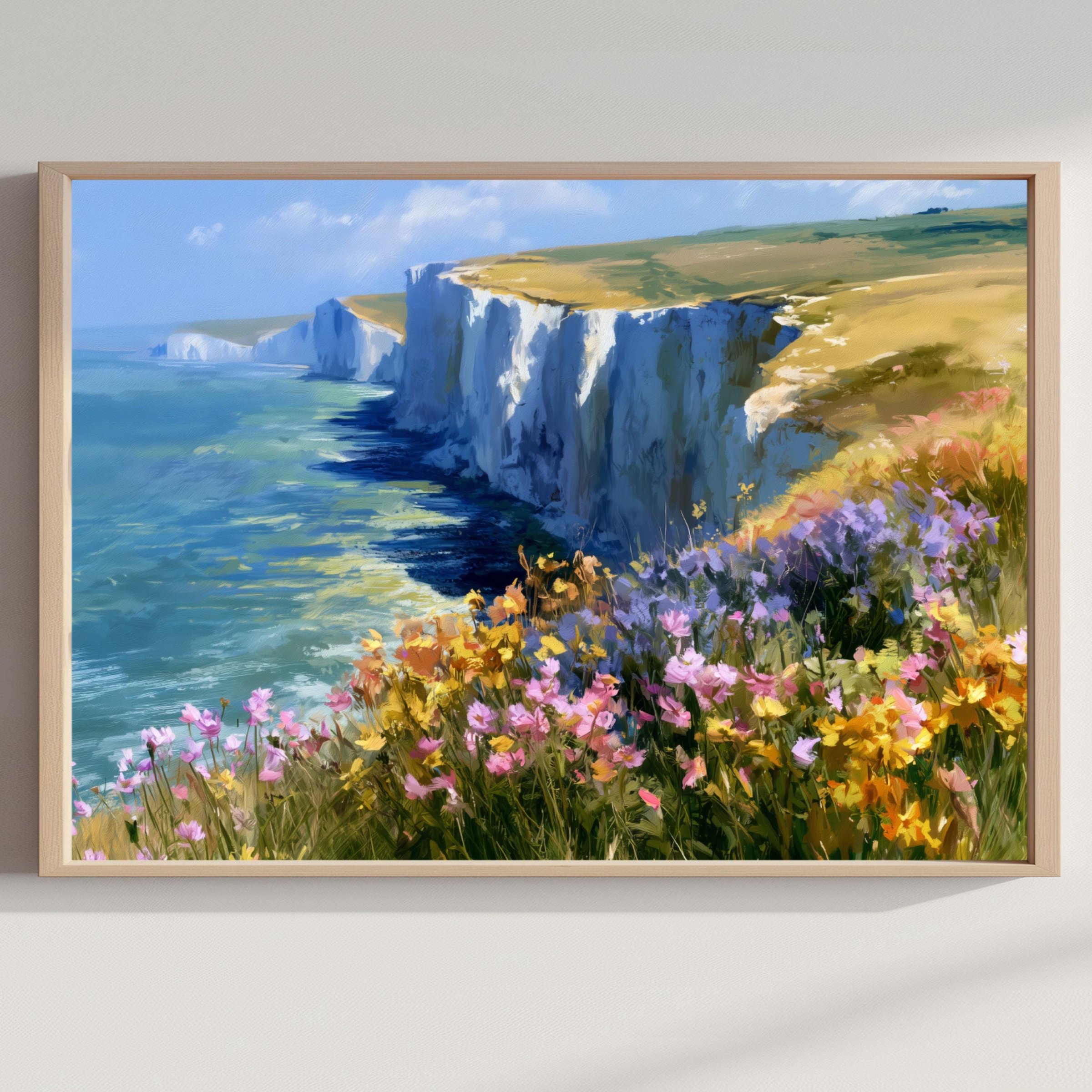 South Downs National Park Watercolor Print: UK Travel Art Poster