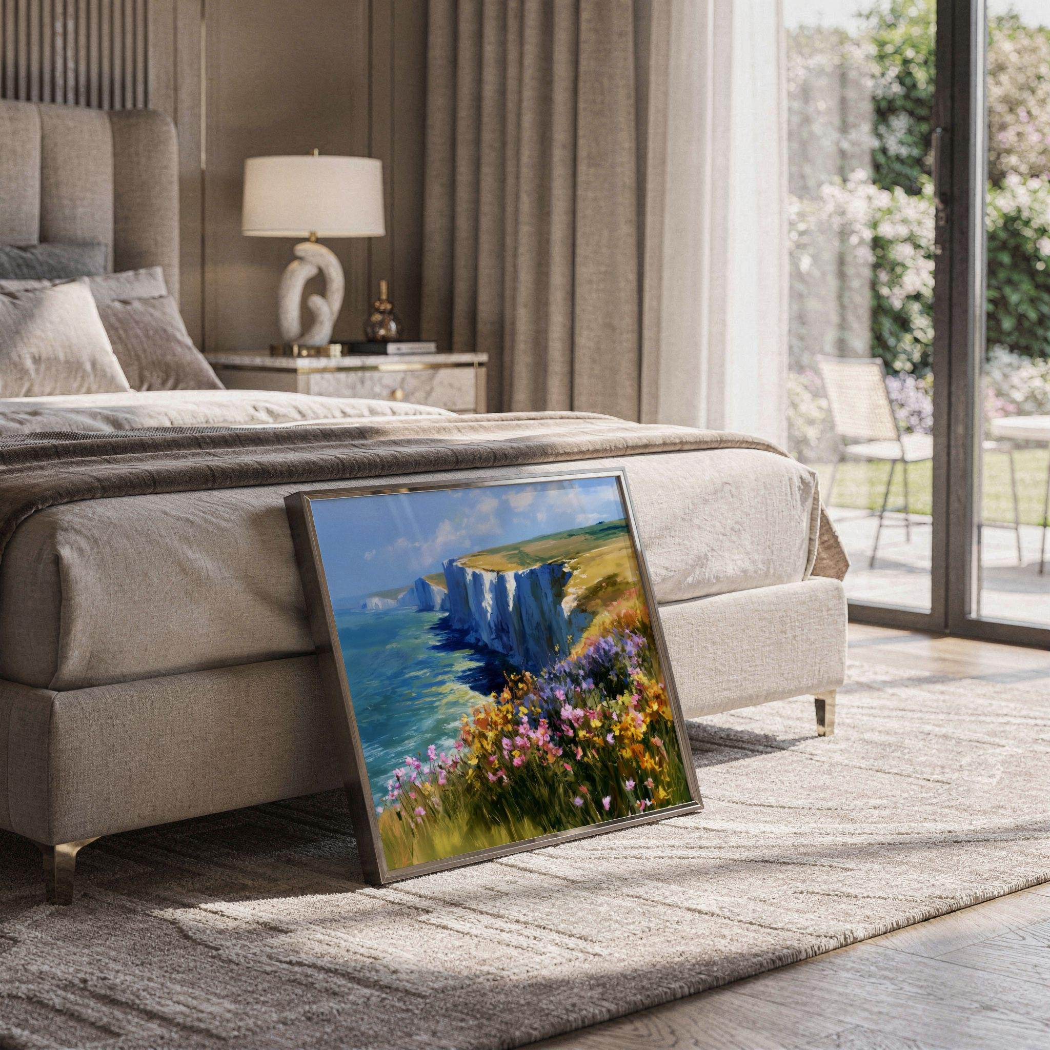 South Downs National Park England UK Watercolor Print: Square Travel Art Poster - Image 5