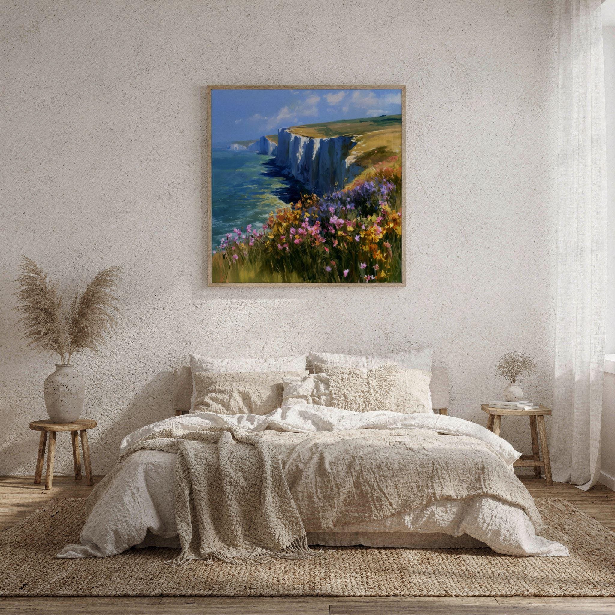 South Downs National Park England UK Watercolor Print: Square Travel Art Poster - Image 9