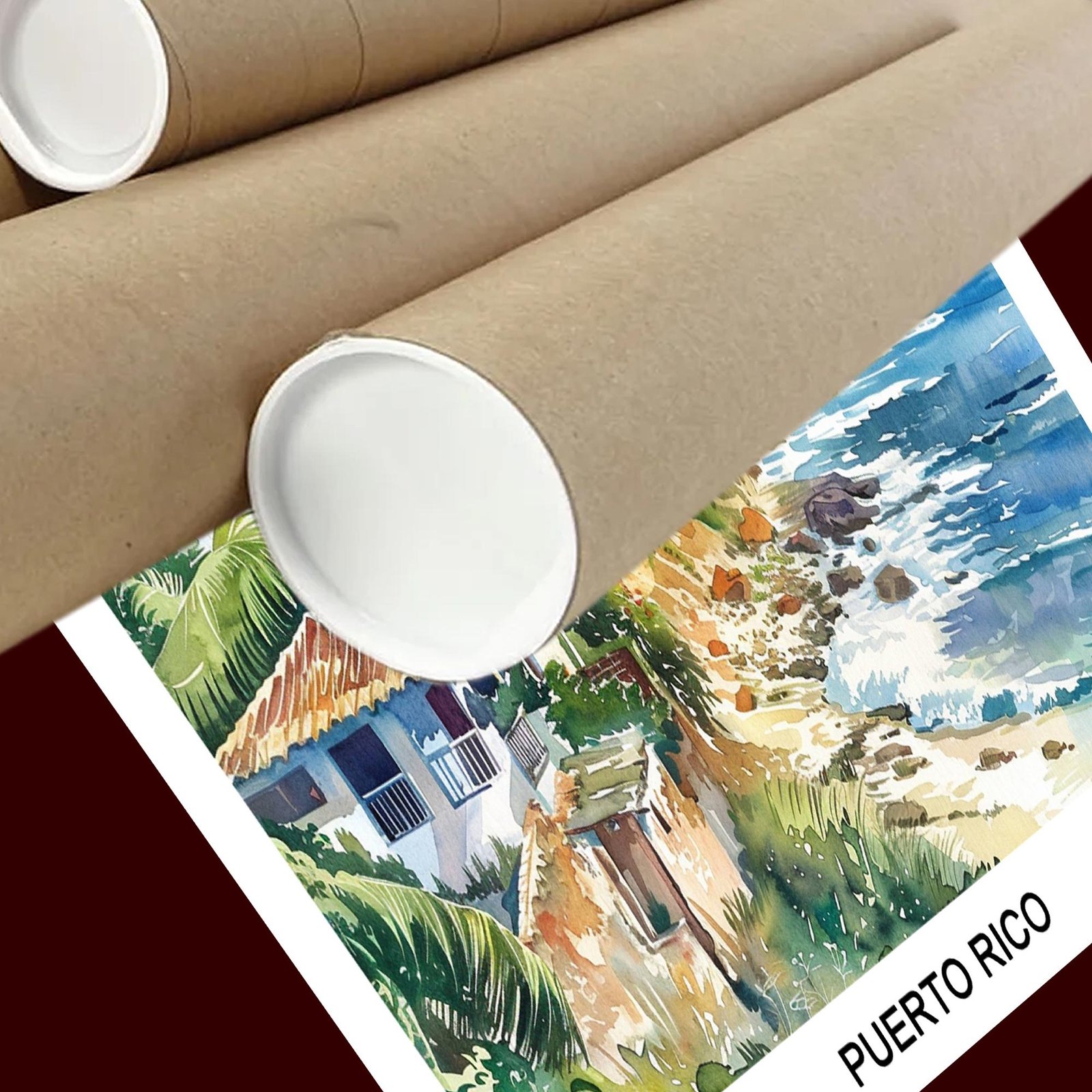 Montauk Point Lighthouse Long Island New York USA Watercolor Print: American Travel Art Poster - Image 11