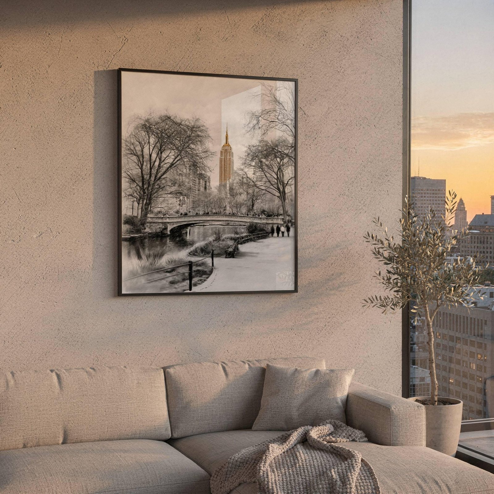 Central Park New York Pencil Sketch Print: USA Travel Art Poster - Image 2