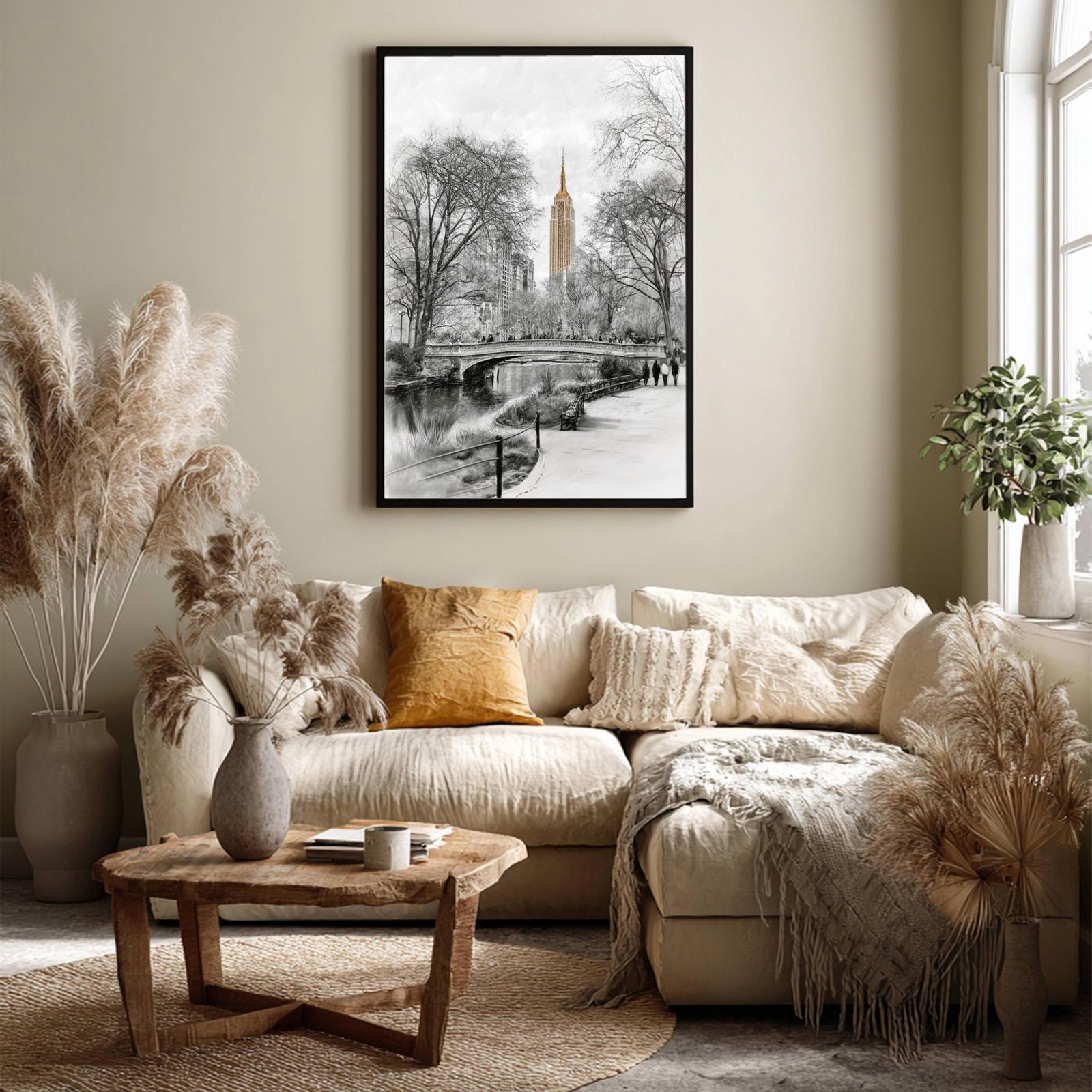 Central Park New York Pencil Sketch Print: USA Travel Art Poster - Image 7
