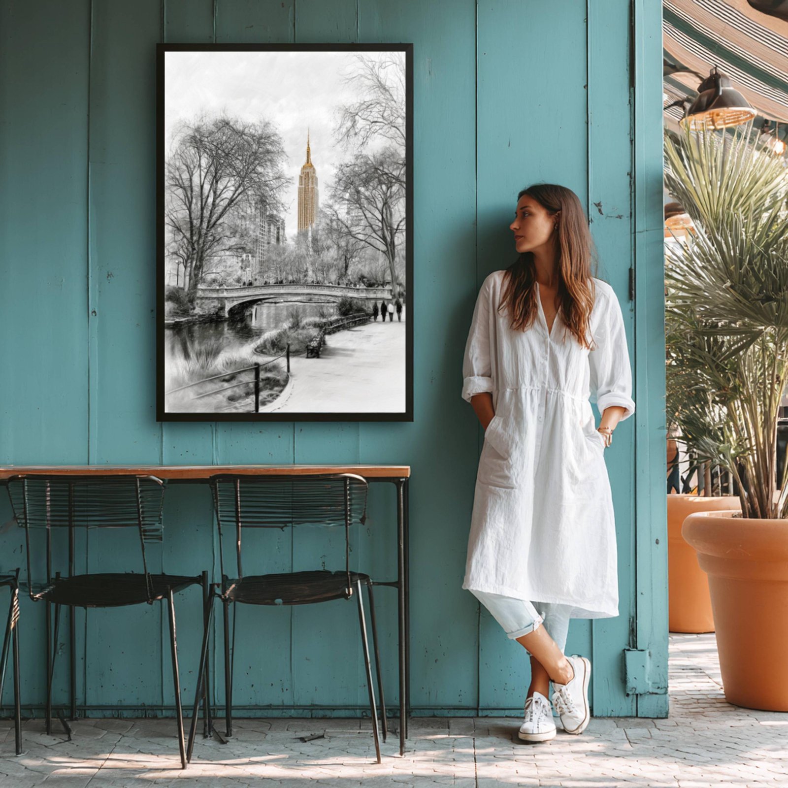 Central Park New York Pencil Sketch Print: USA Travel Art Poster - Image 8
