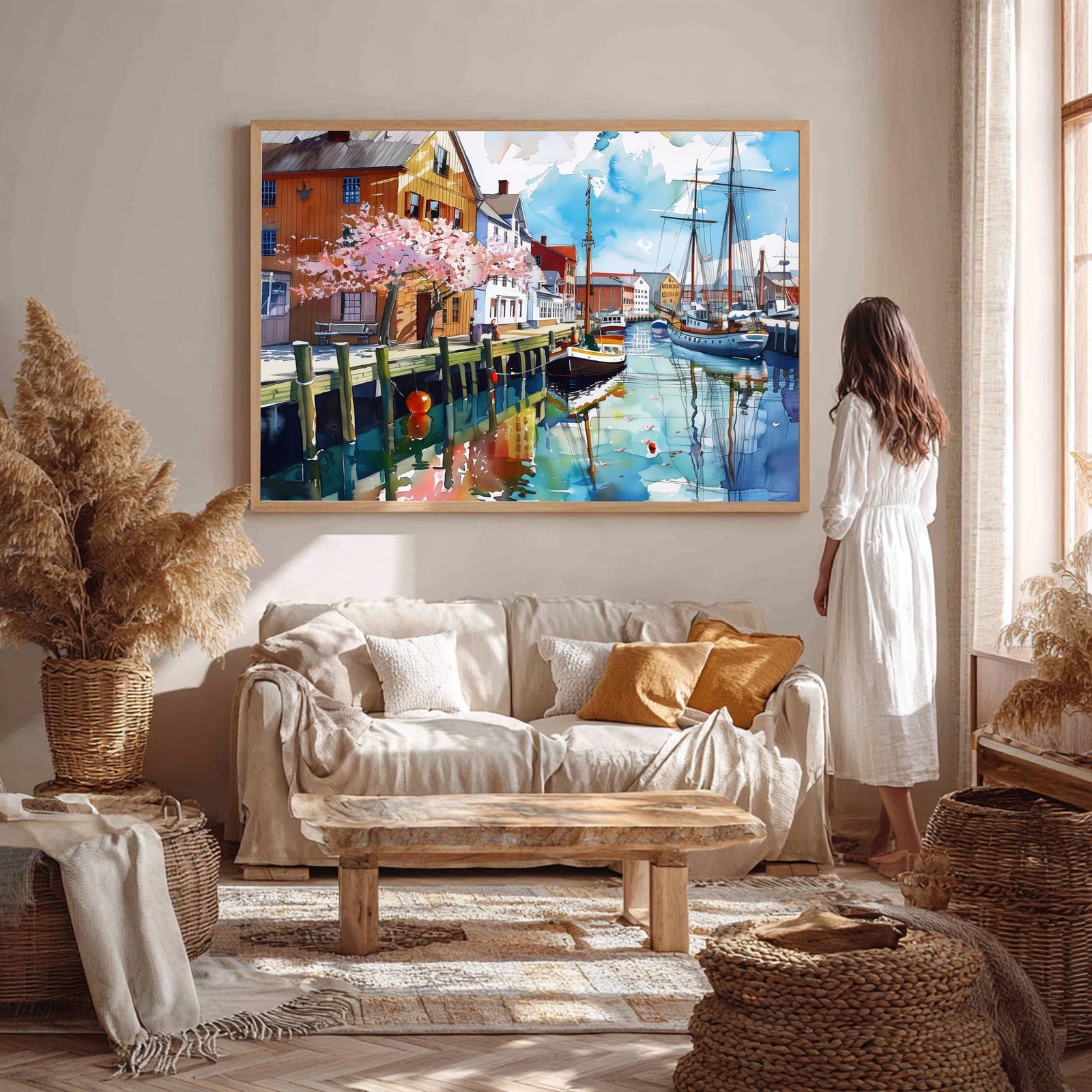 Old Port Portland Maine Watercolor Print: USA Travel Art Poster - Image 5