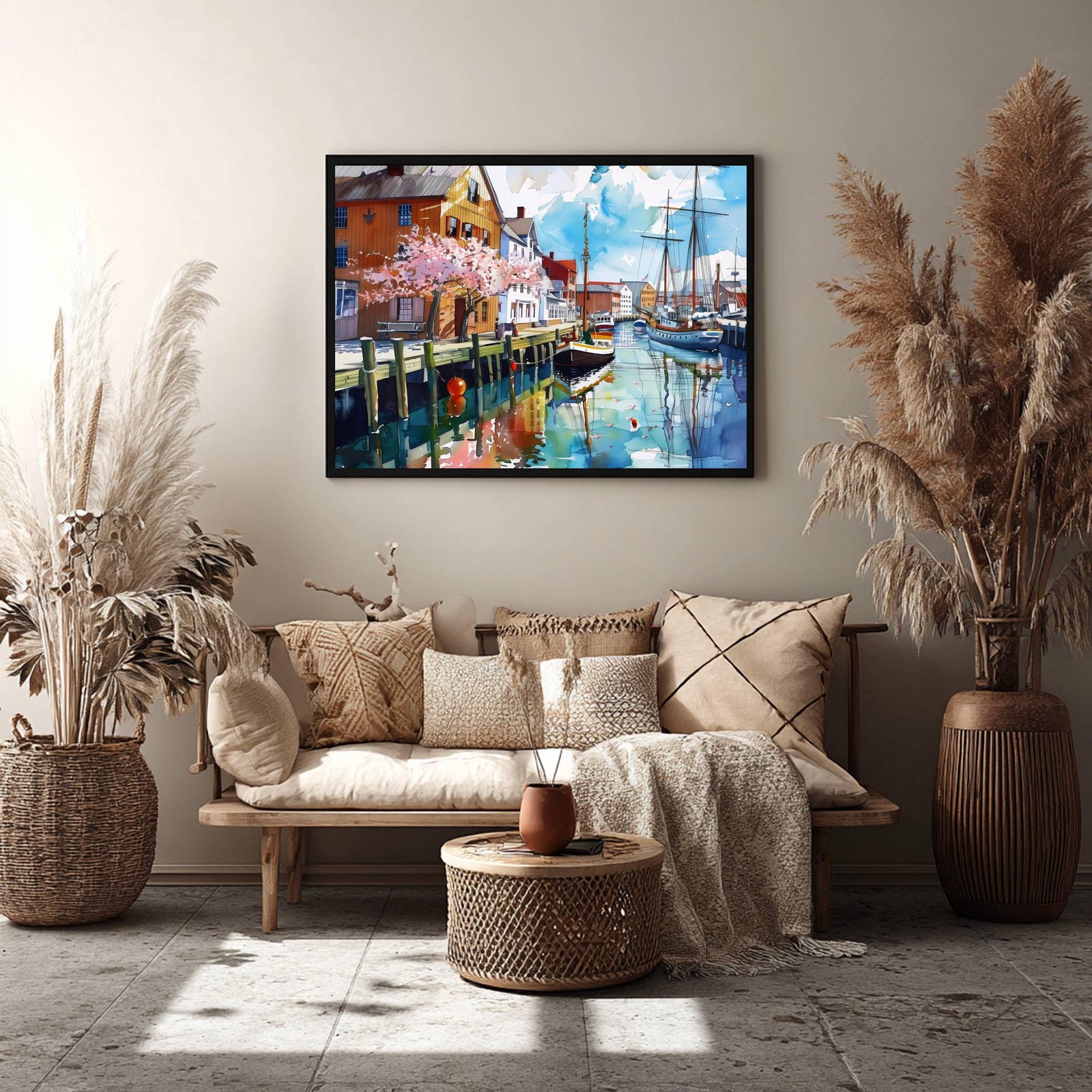 Old Port Portland Maine Watercolor Print: USA Travel Art Poster - Image 8