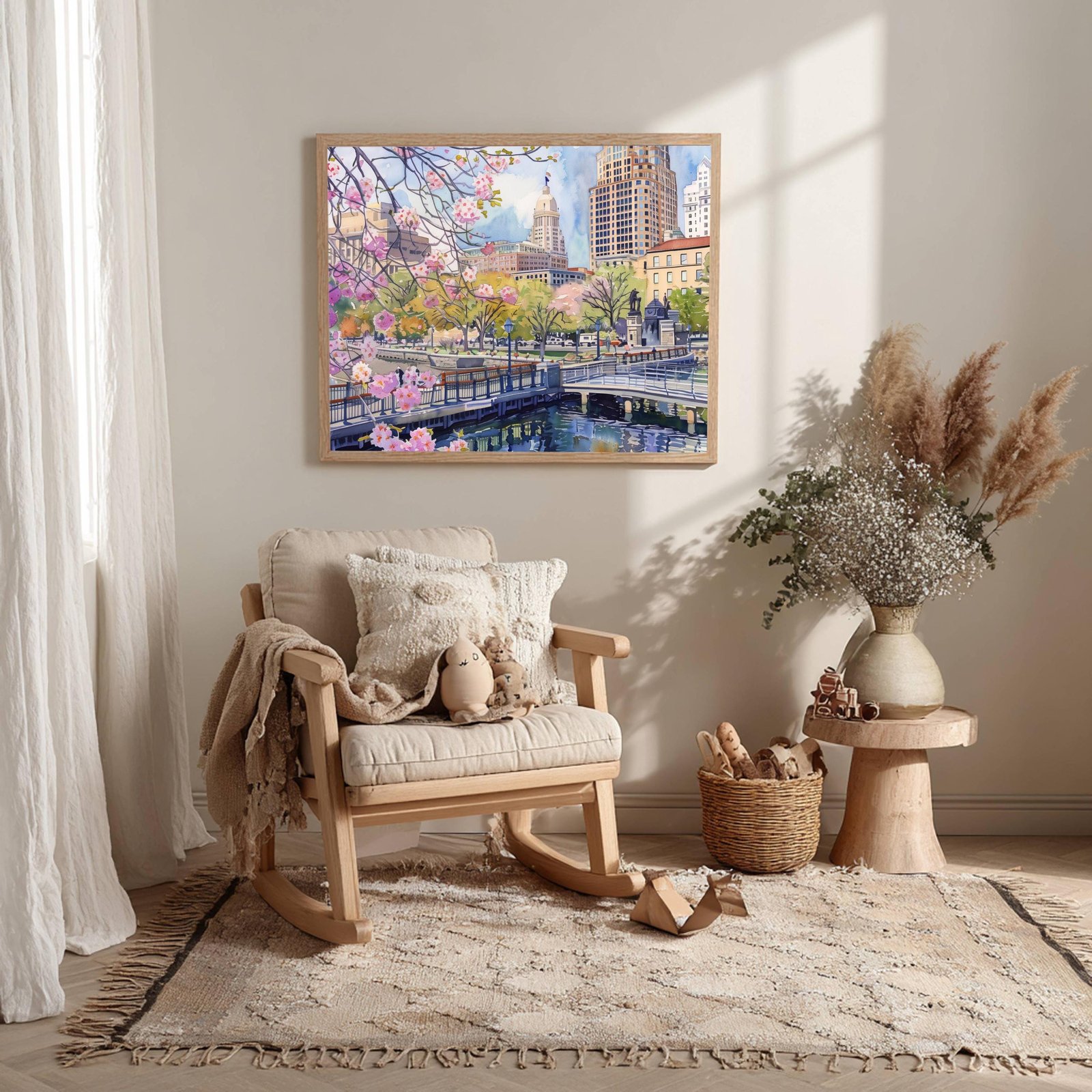 Waterford Park Providence Rhode Island USA Watercolor Print: USA Travel Art Poster - Image 10