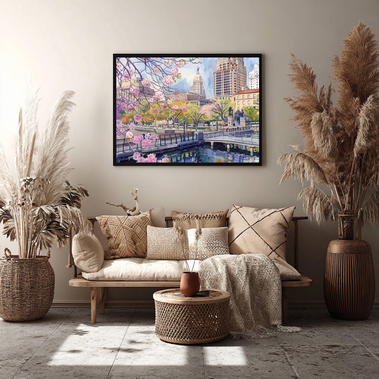 Waterford Park Providence Rhode Island USA Watercolor Print: USA Travel Art Poster - Image 8