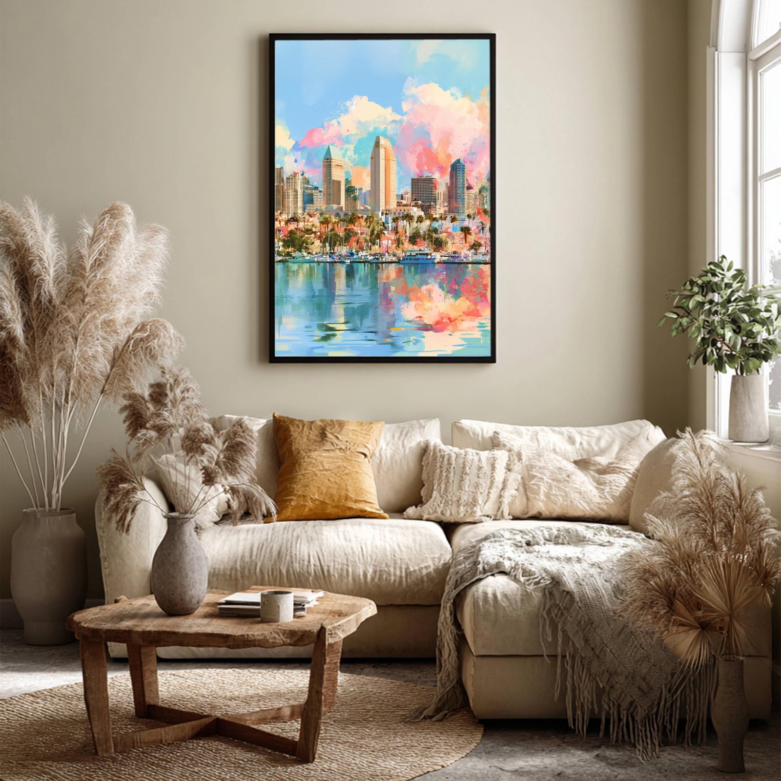 San Diego California USA Watercolor Print: American Travel Art Poster - Image 3