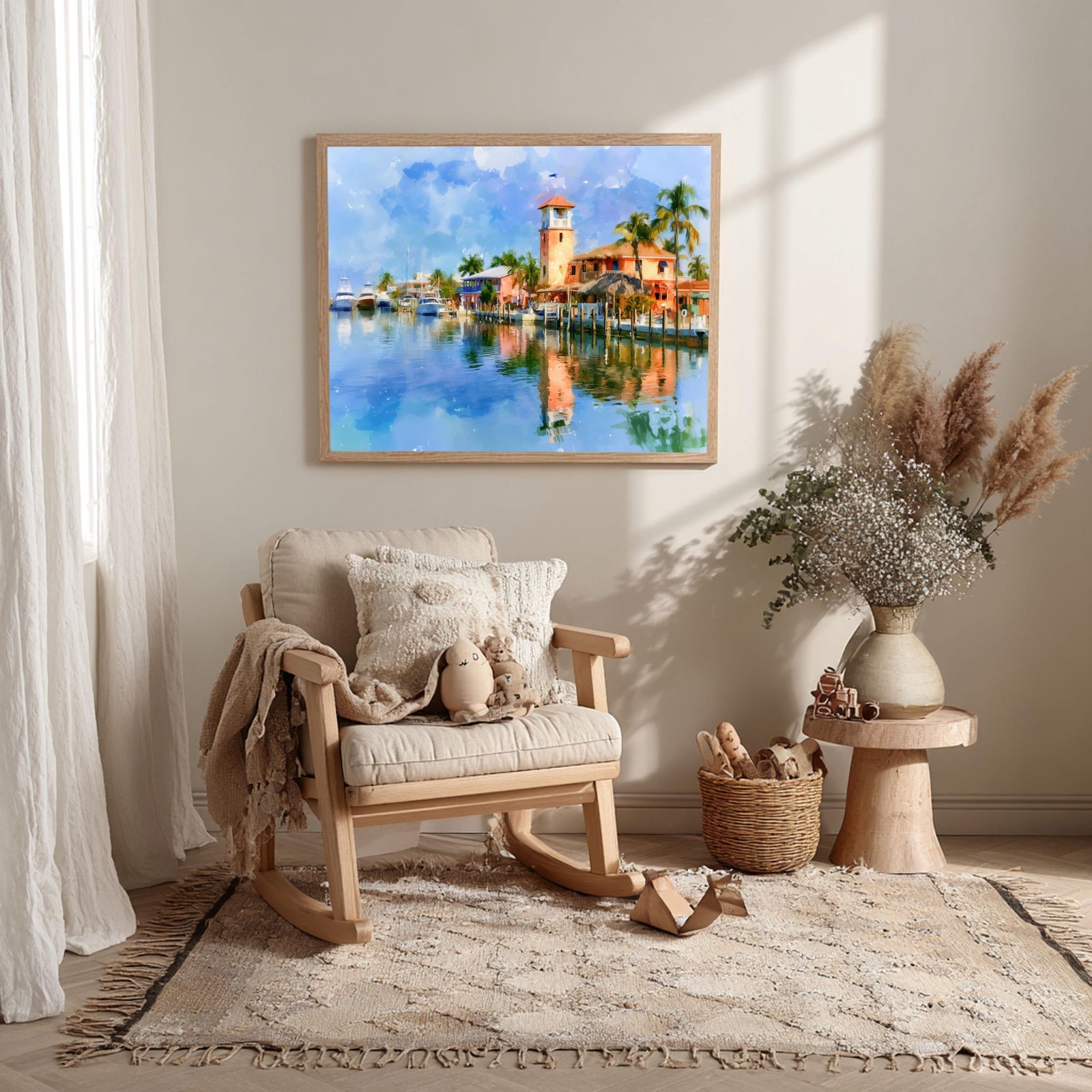 Key Largo Quayside Florida USA Watercolor Print: USA Travel Art Poster - Image 10