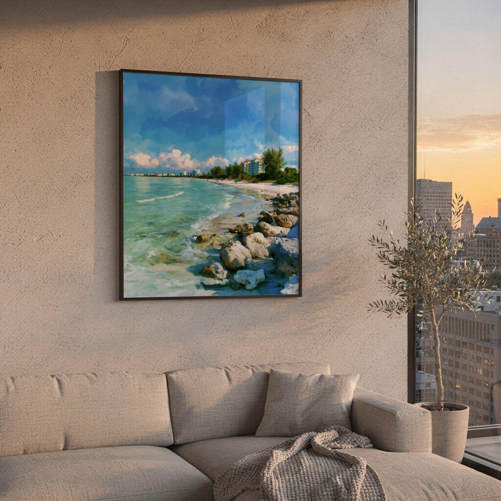Siesta Key Florida USA Watercolor Print: USA Travel Art Poster - Image 2
