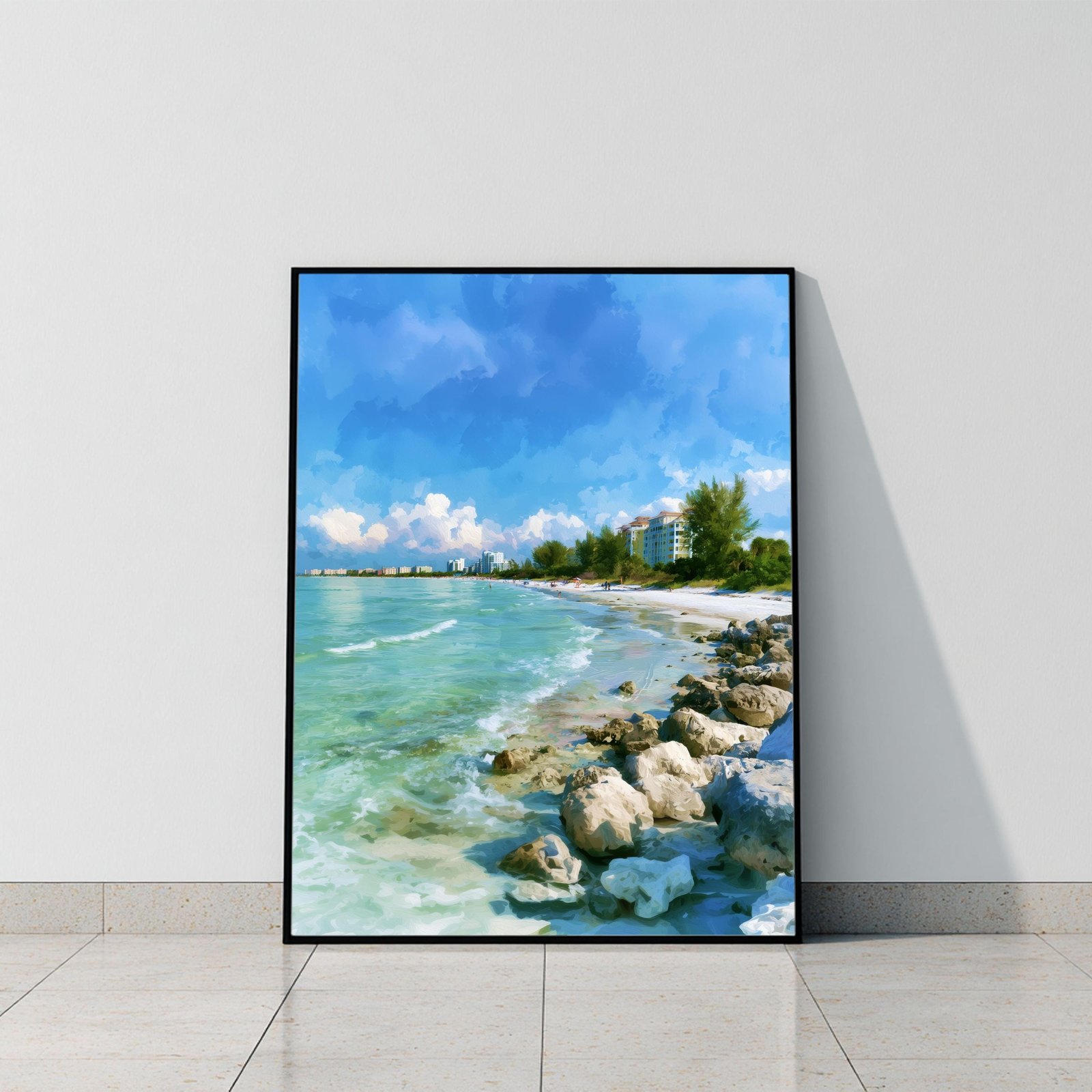 Siesta Key Florida USA Watercolor Print: USA Travel Art Poster - Image 6