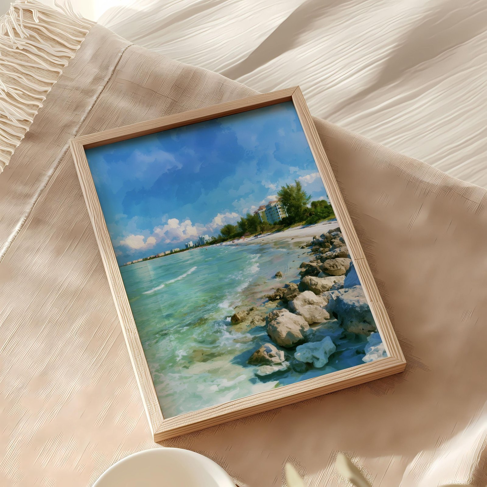 Siesta Key Florida USA Watercolor Print: USA Travel Art Poster - Image 8