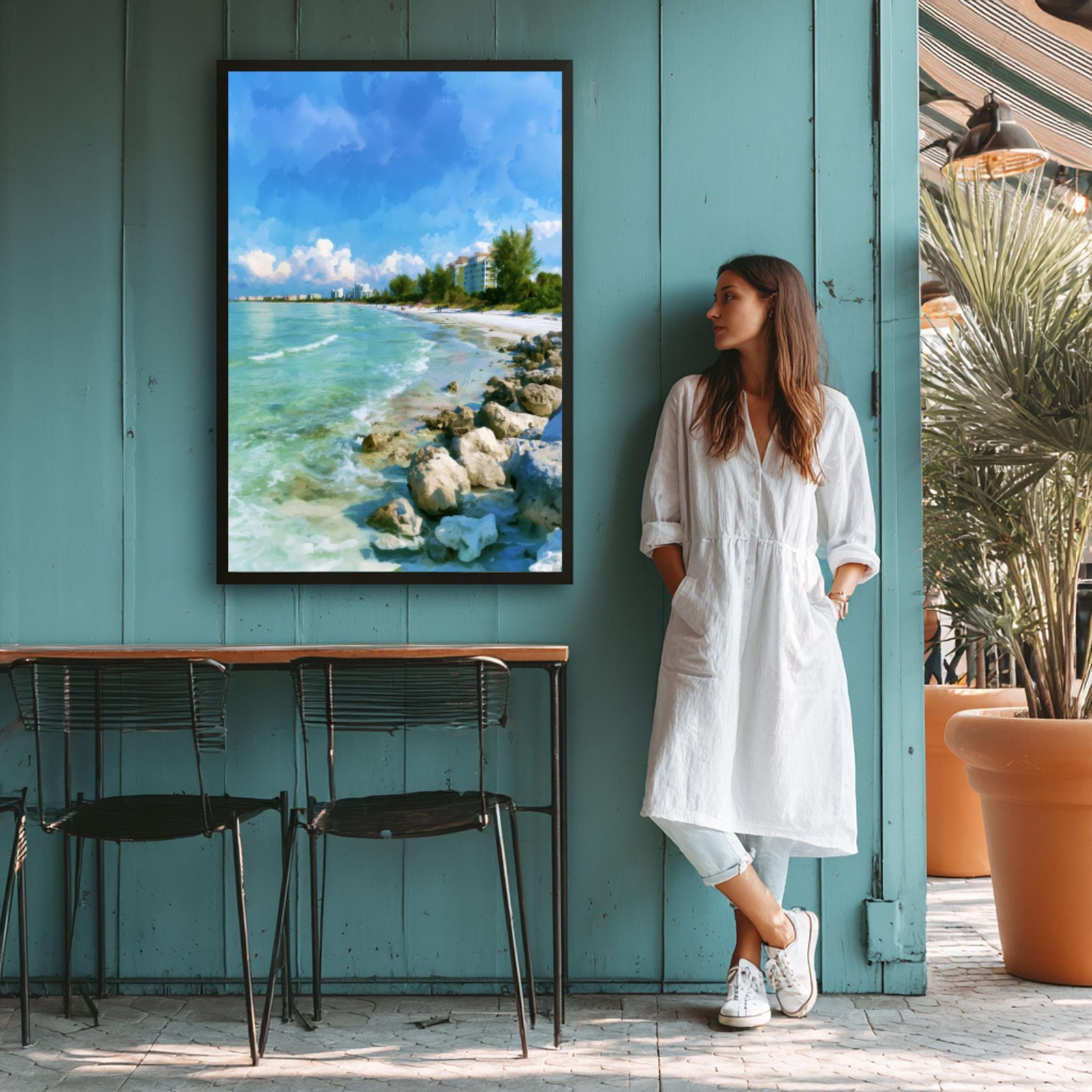 Siesta Key Florida USA Watercolor Print: USA Travel Art Poster - Image 9