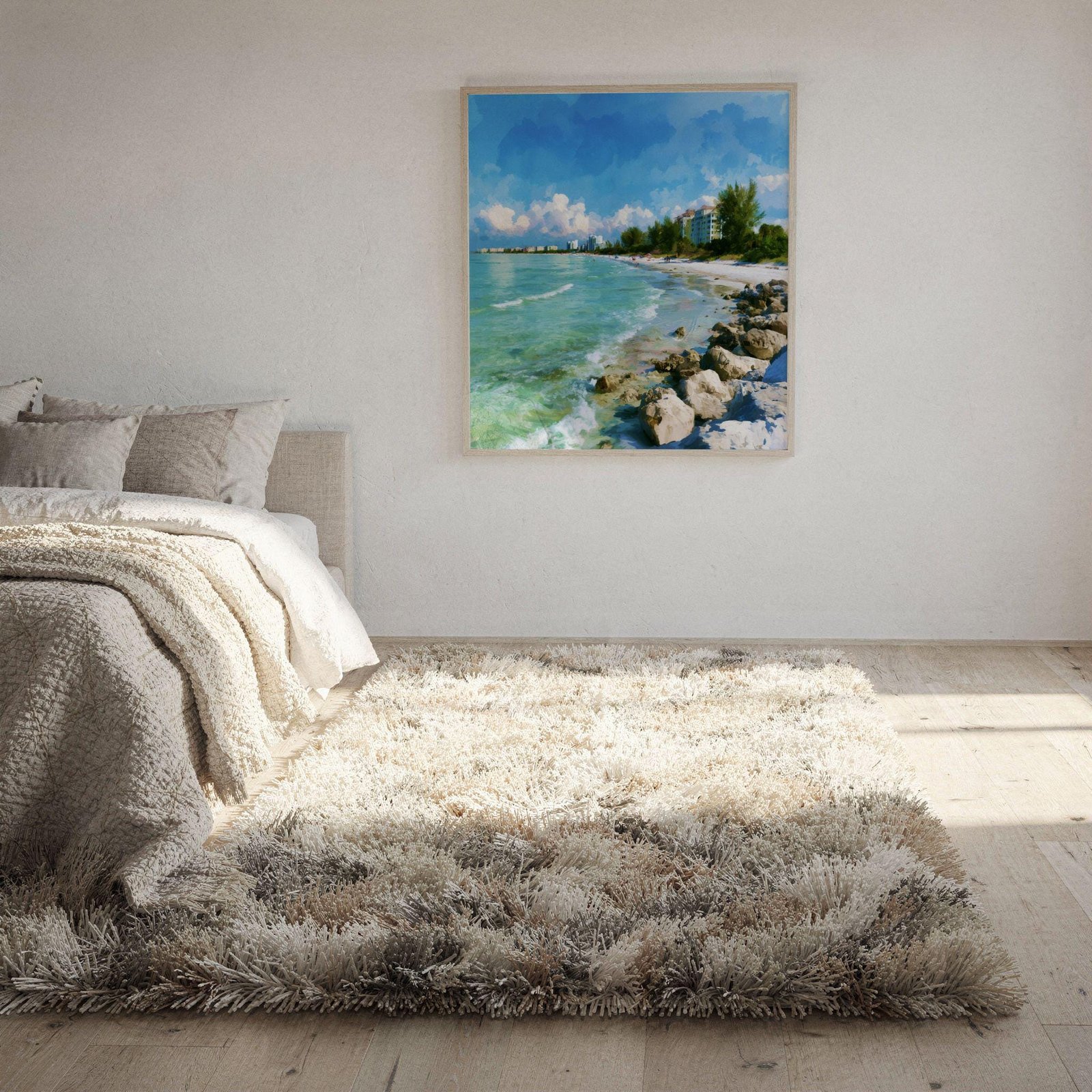 Siesta Key Florida Keys Florida Watercolor Print: Square USA Travel Art Poster - Image 10