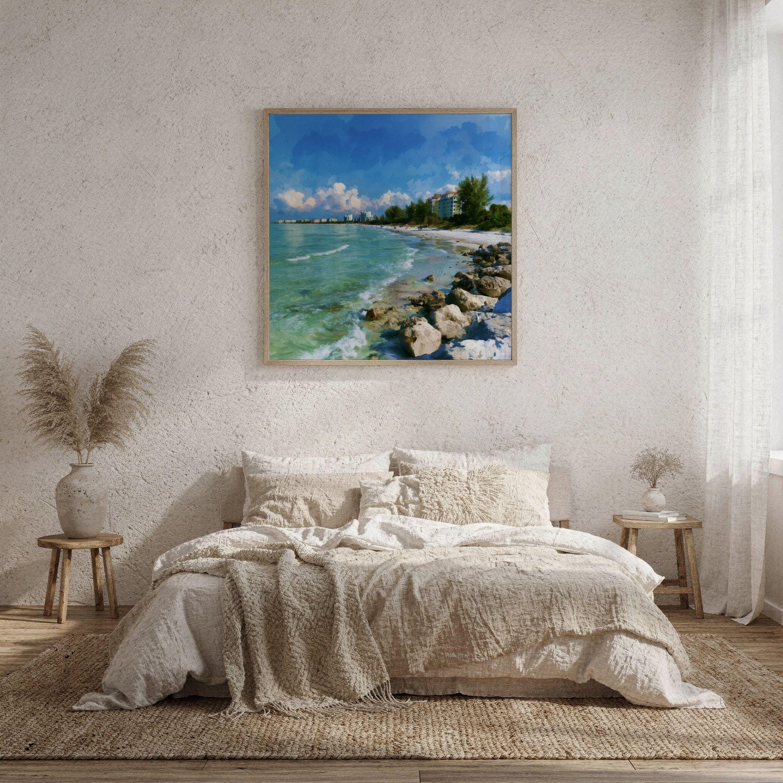 Siesta Key Florida Keys Florida Watercolor Print: Square USA Travel Art Poster - Image 9