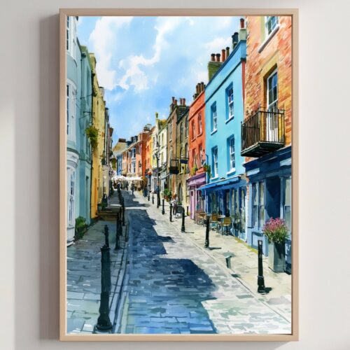 Folkestone Kent England Watercolor Print: UK Travel Art Poster