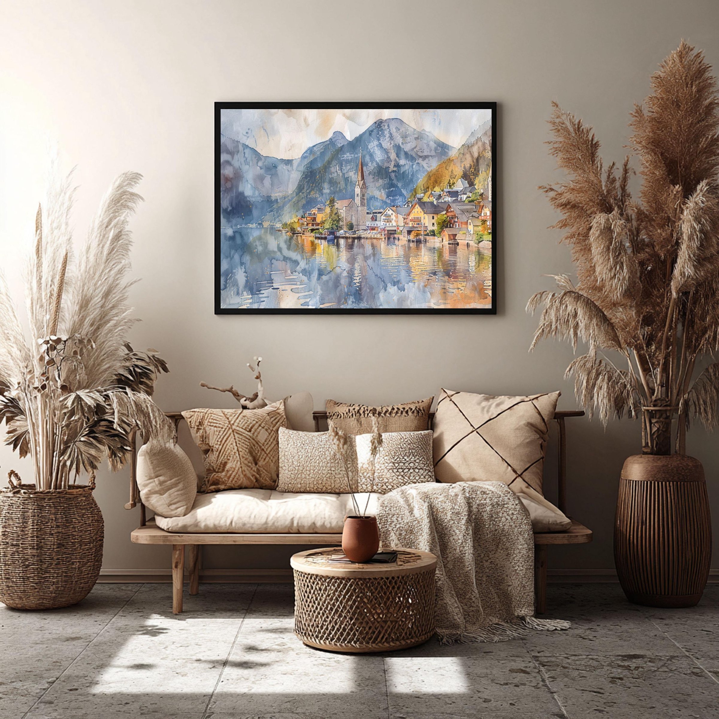 Hallstatt Austria Watercolor Print: Europe Travel Art Poster - Image 8