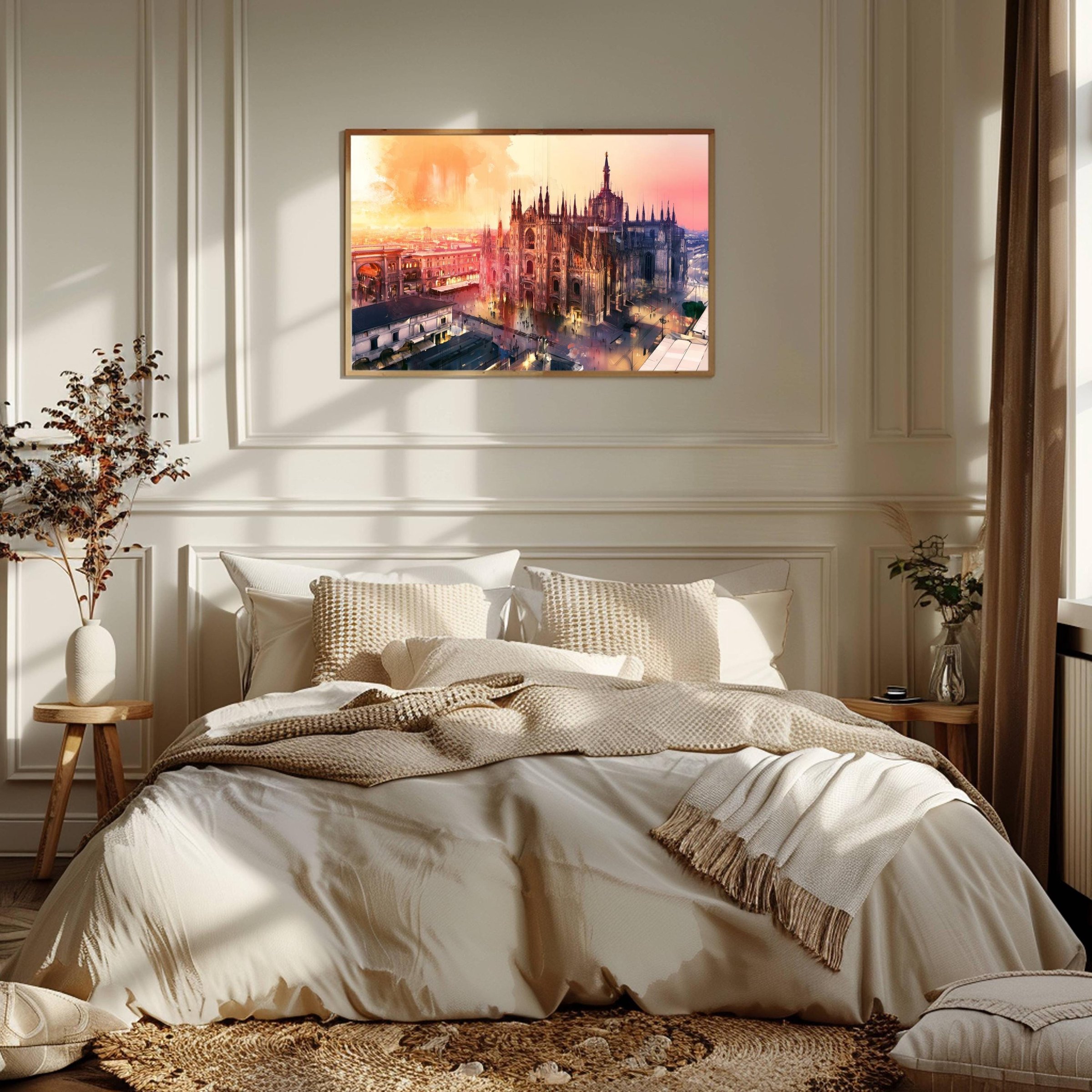 Milan Duomo Italy Watercolor Print: Europe Travel Art Poster - Image 2