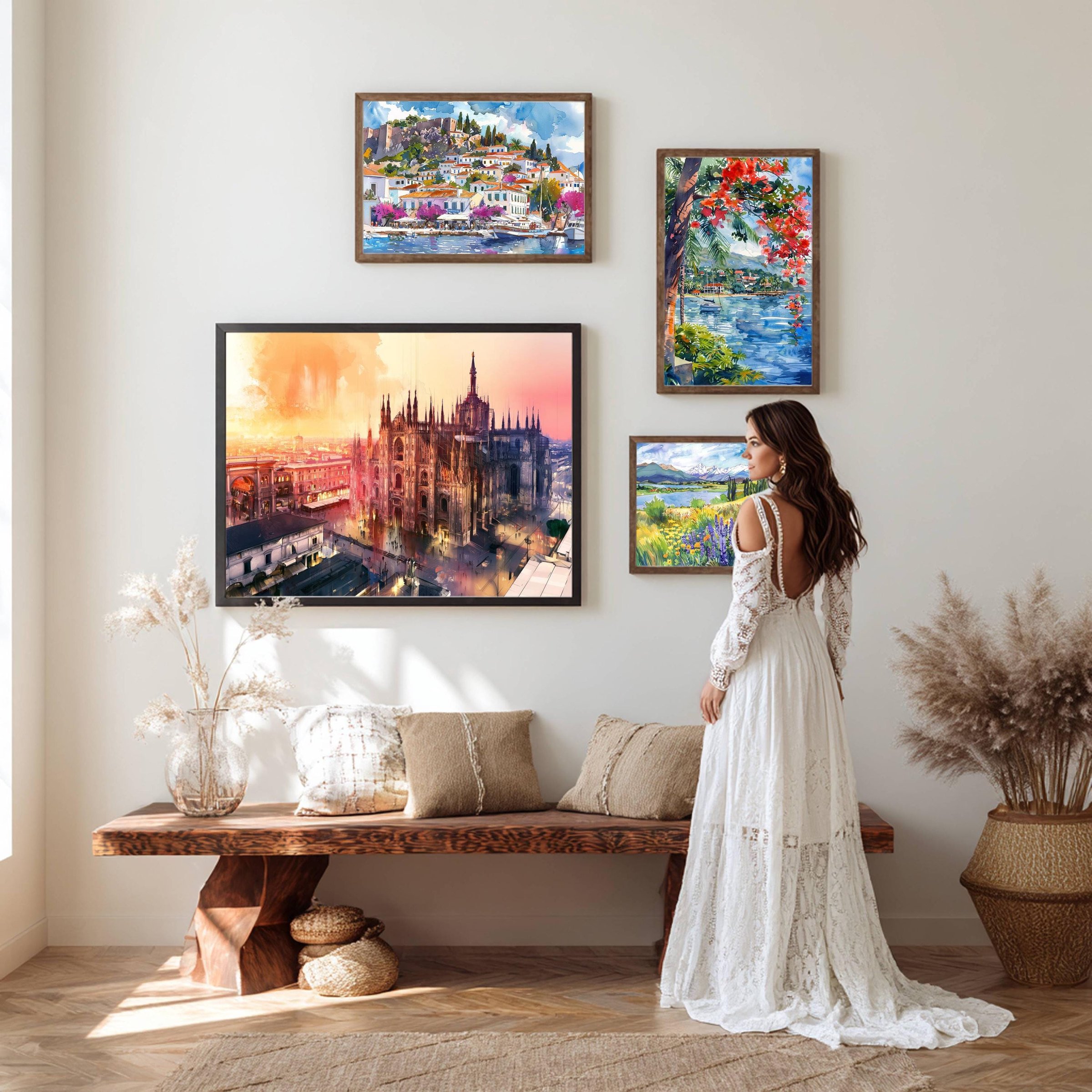 Milan Duomo Italy Watercolor Print: Europe Travel Art Poster - Image 4